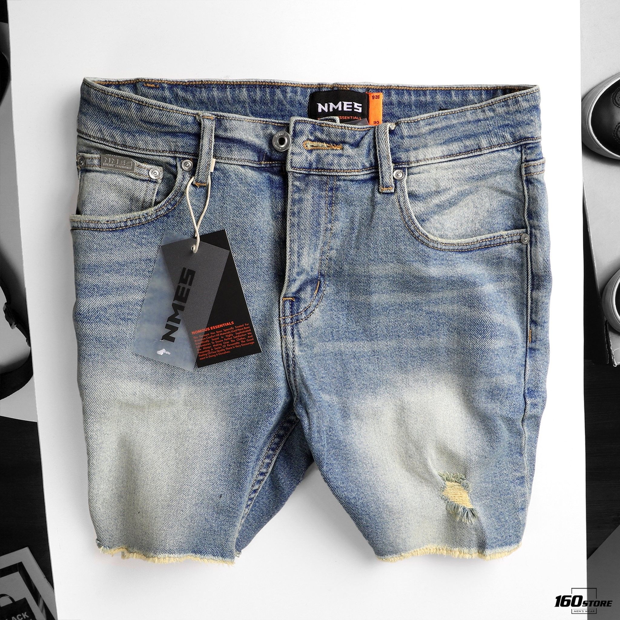 Quần short jeans NOMOUS ESSENTIALS Ripped