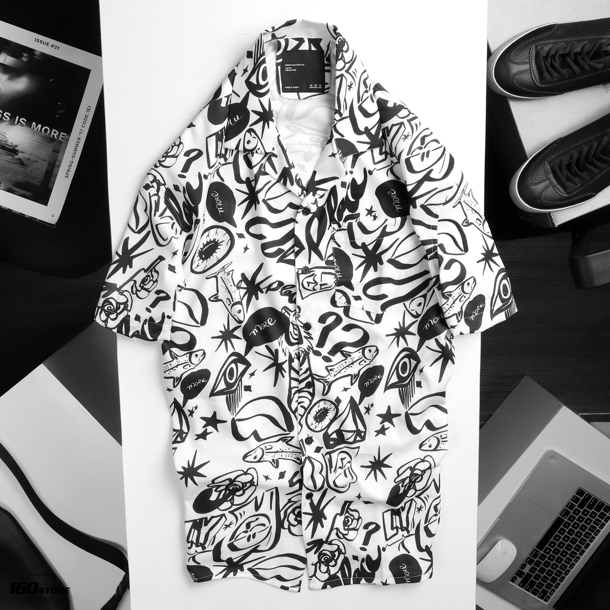 Áo sơmi tay ngắn BSK printed