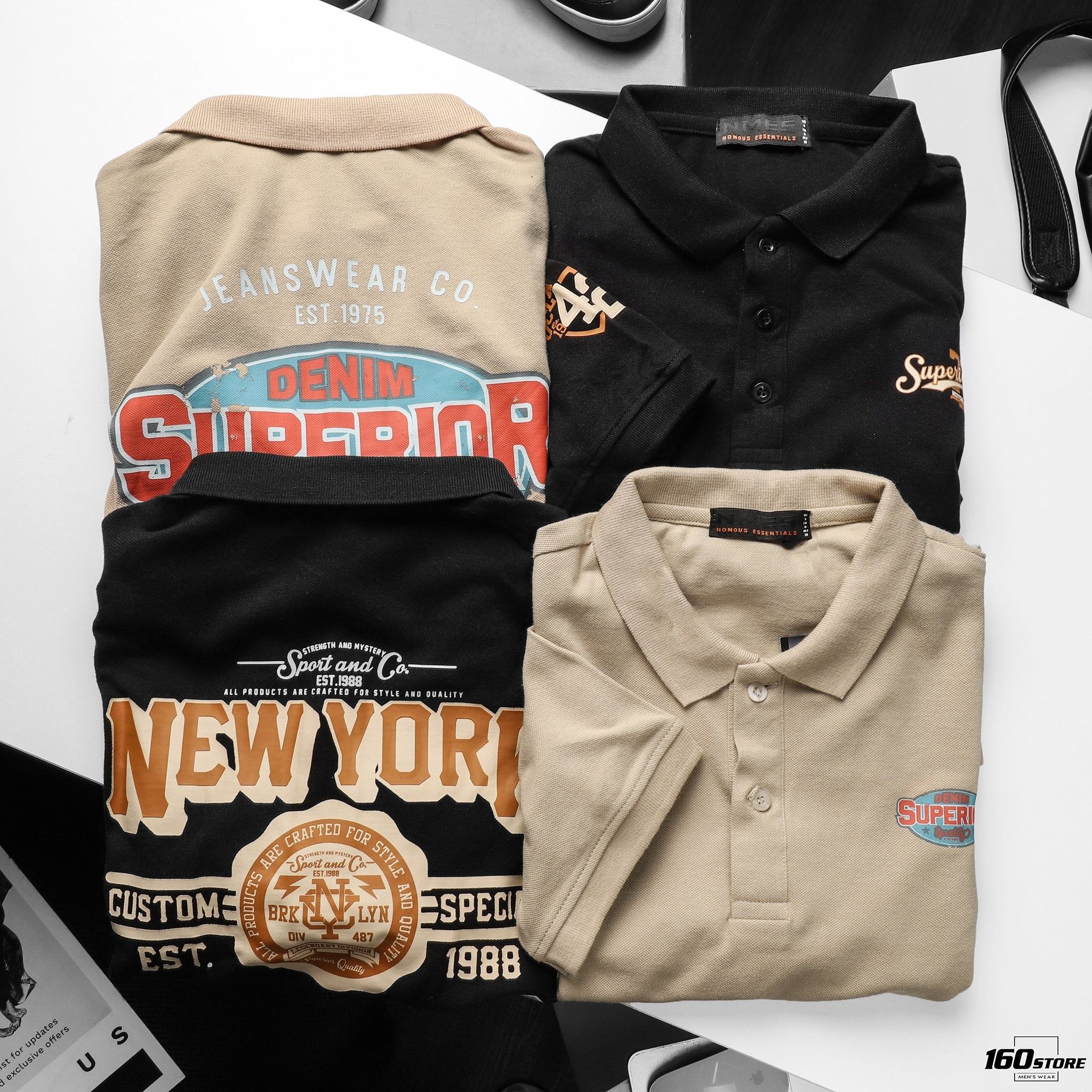 Áo polo NOMOUS ESSENTIALS college athletic