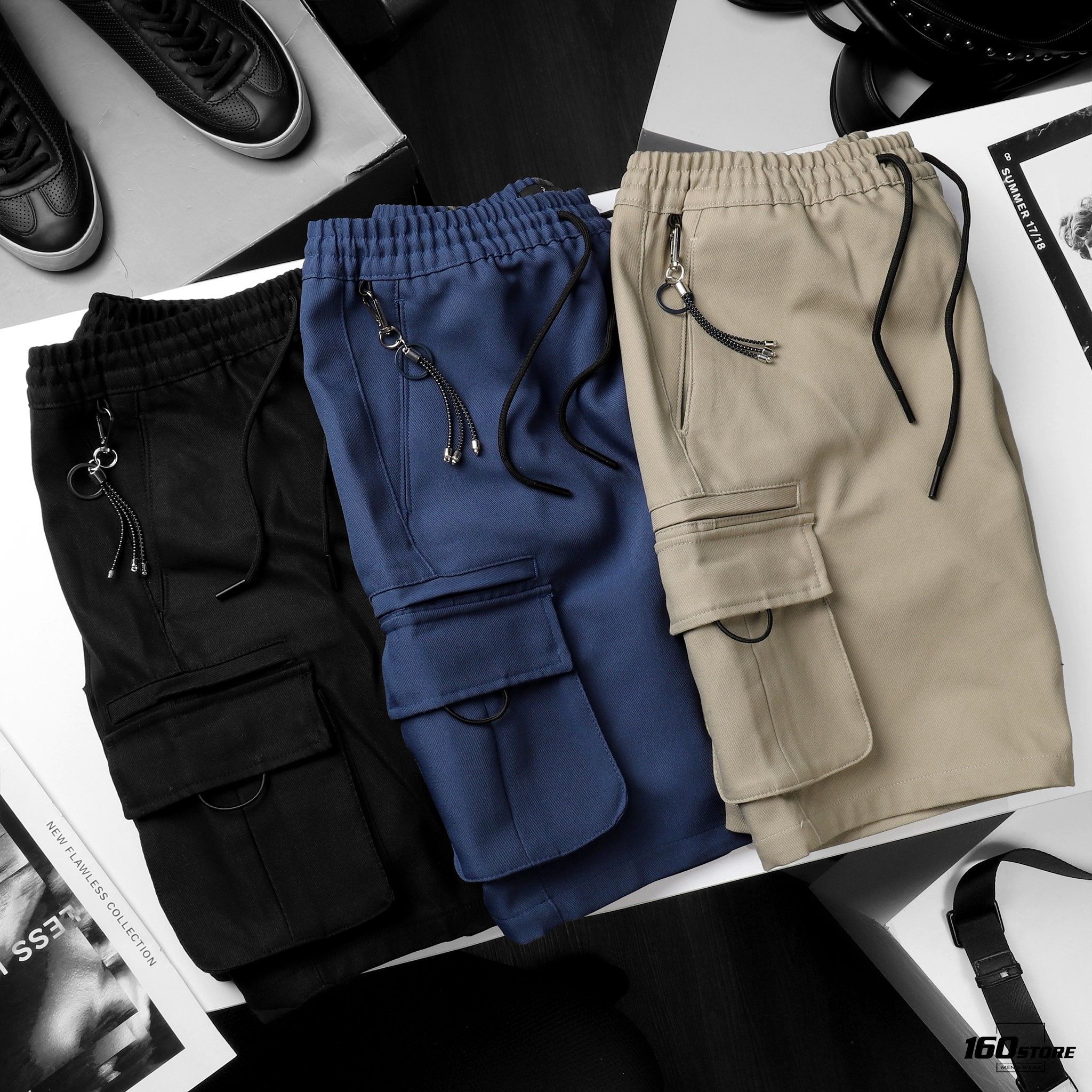 Quần short kaki túi hộp RUNPOW