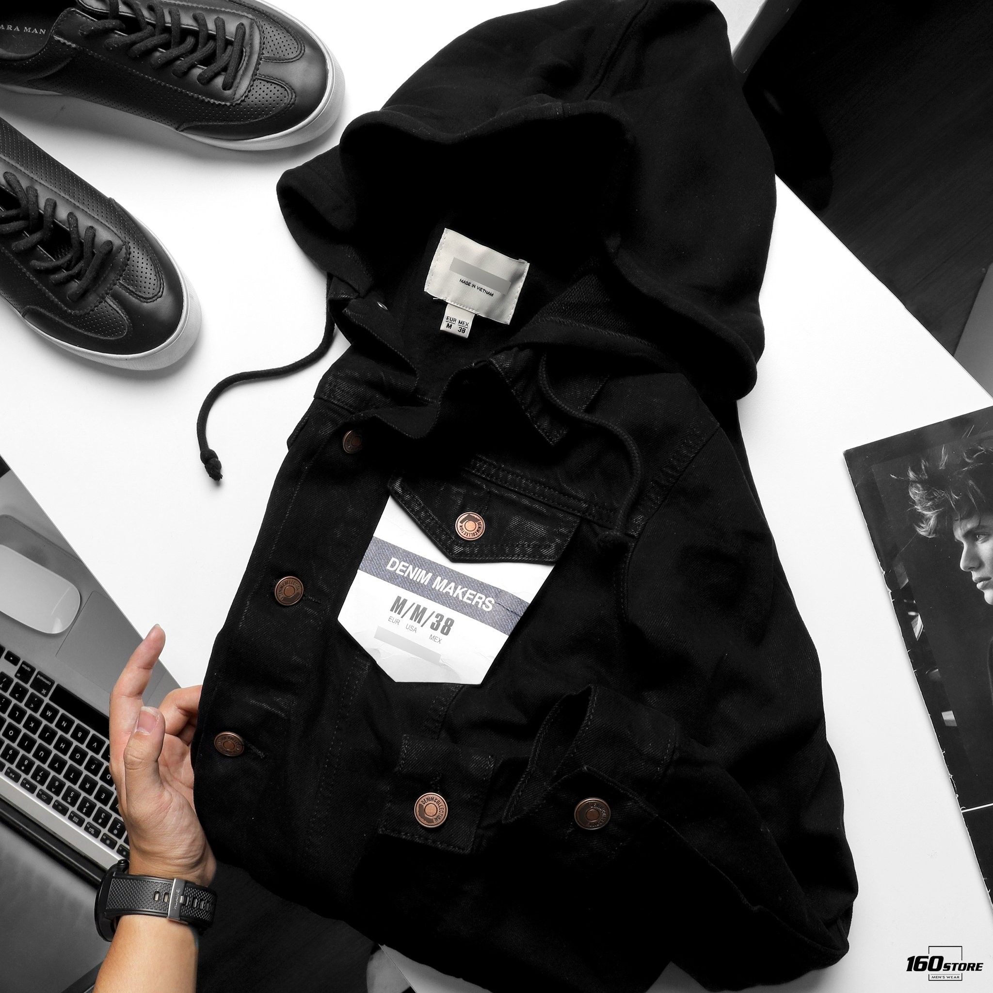 Áo khoác P.B denim black ss20