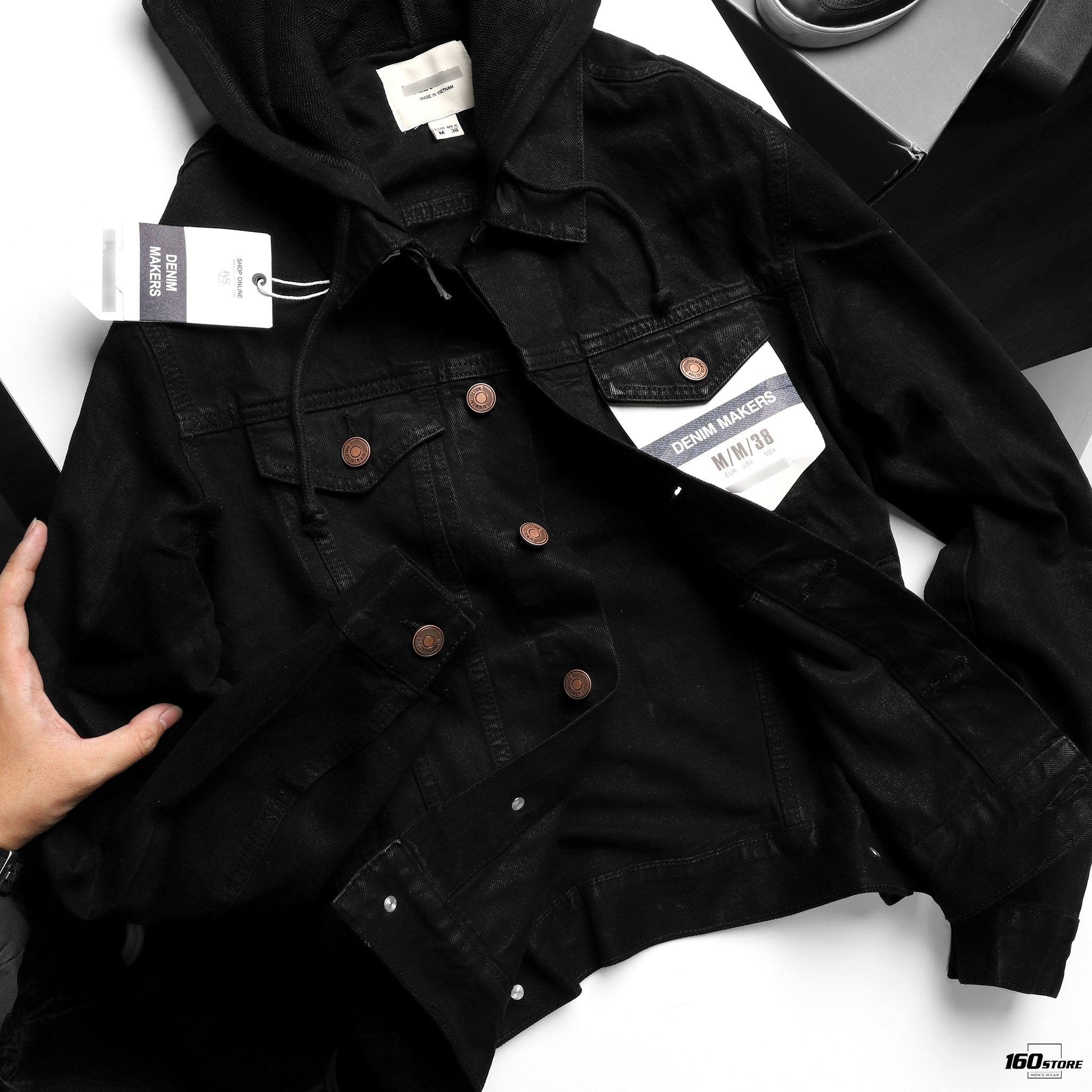 Áo khoác P.B denim black ss20