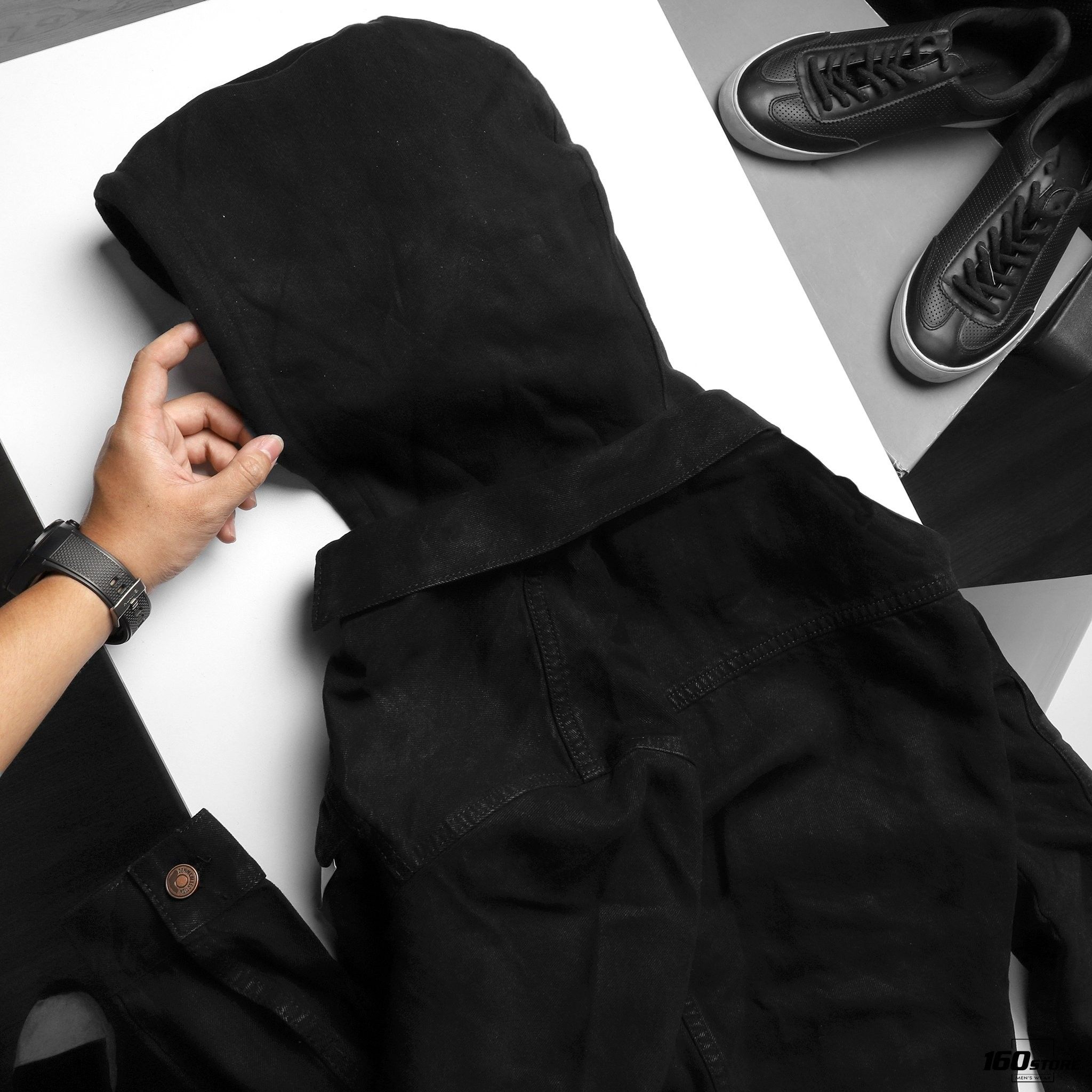 Áo khoác P.B denim black ss20