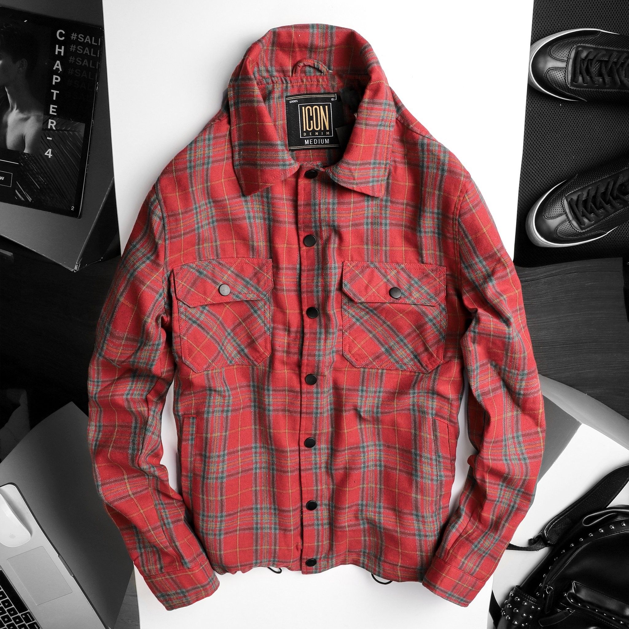 Áo khoác ICON DENIM caro ss20