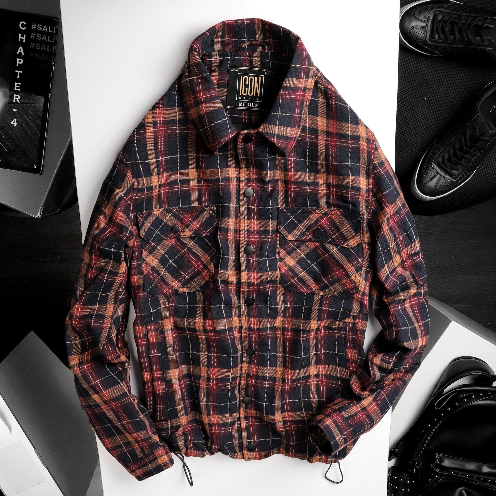 Áo khoác ICON DENIM caro ss20