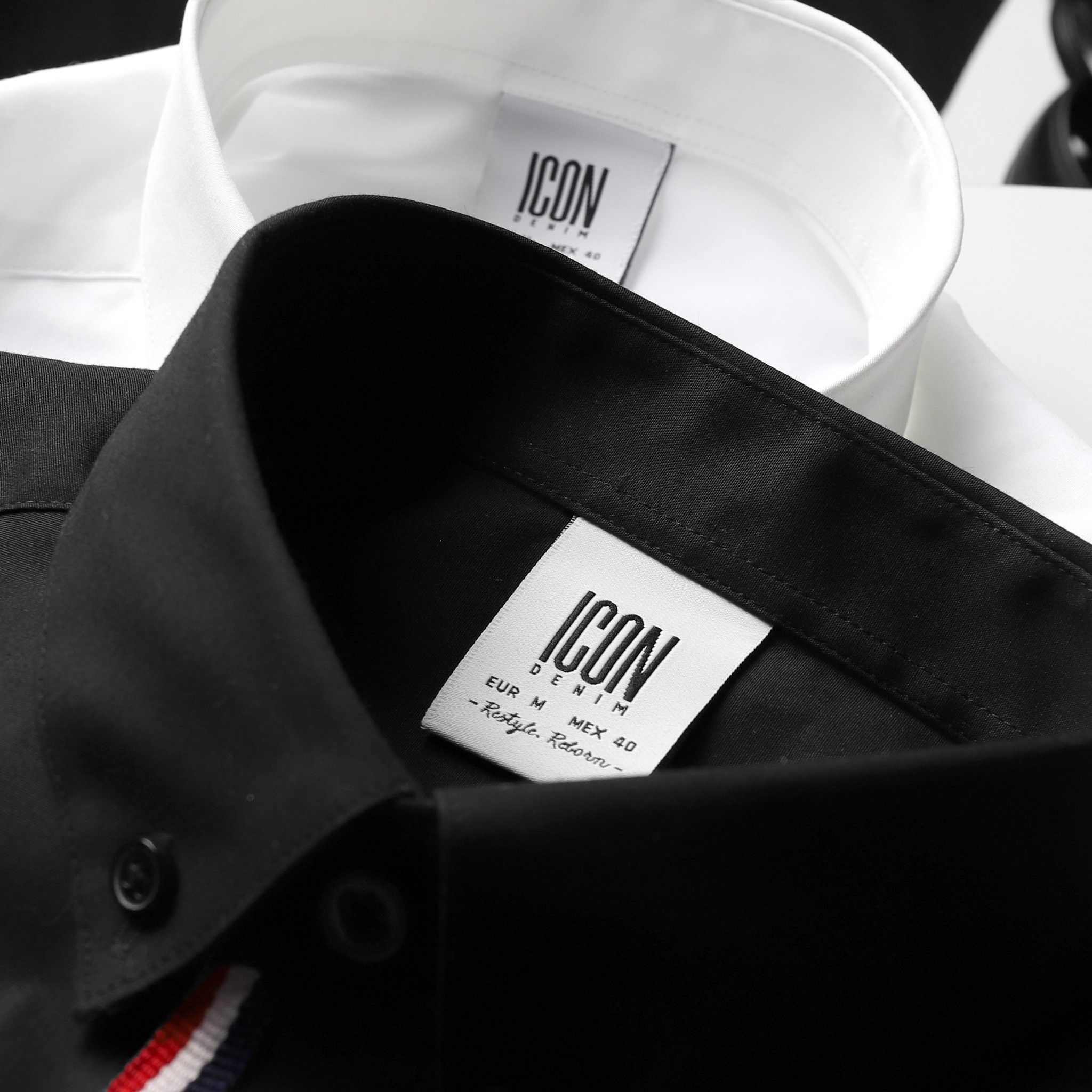 Áo sơmi tay ngắn ICON DENIM line w logo