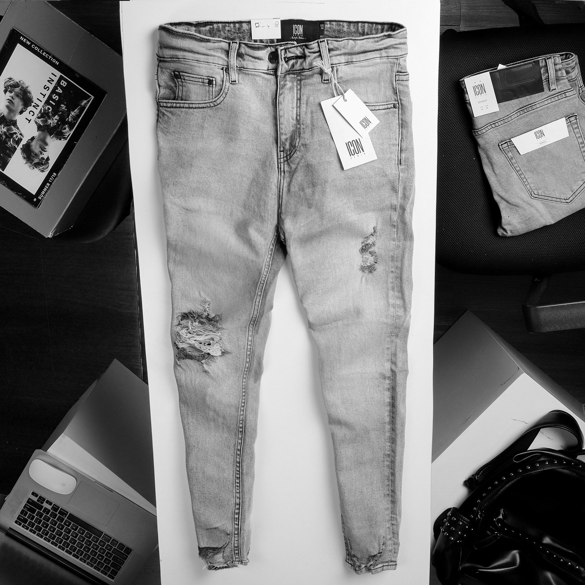 Quần jeans ICON DENIM skinny ripped