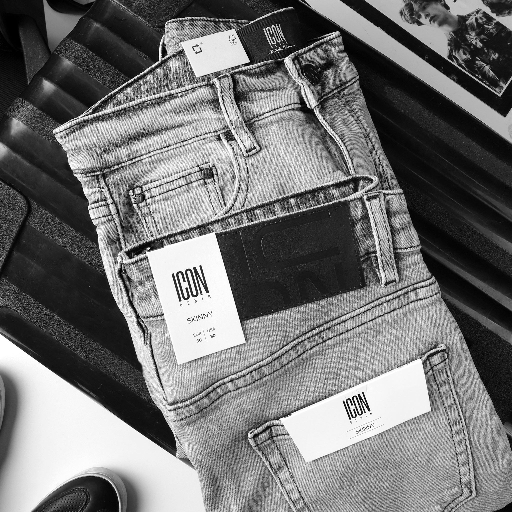 Quần jeans ICON DENIM skinny ripped