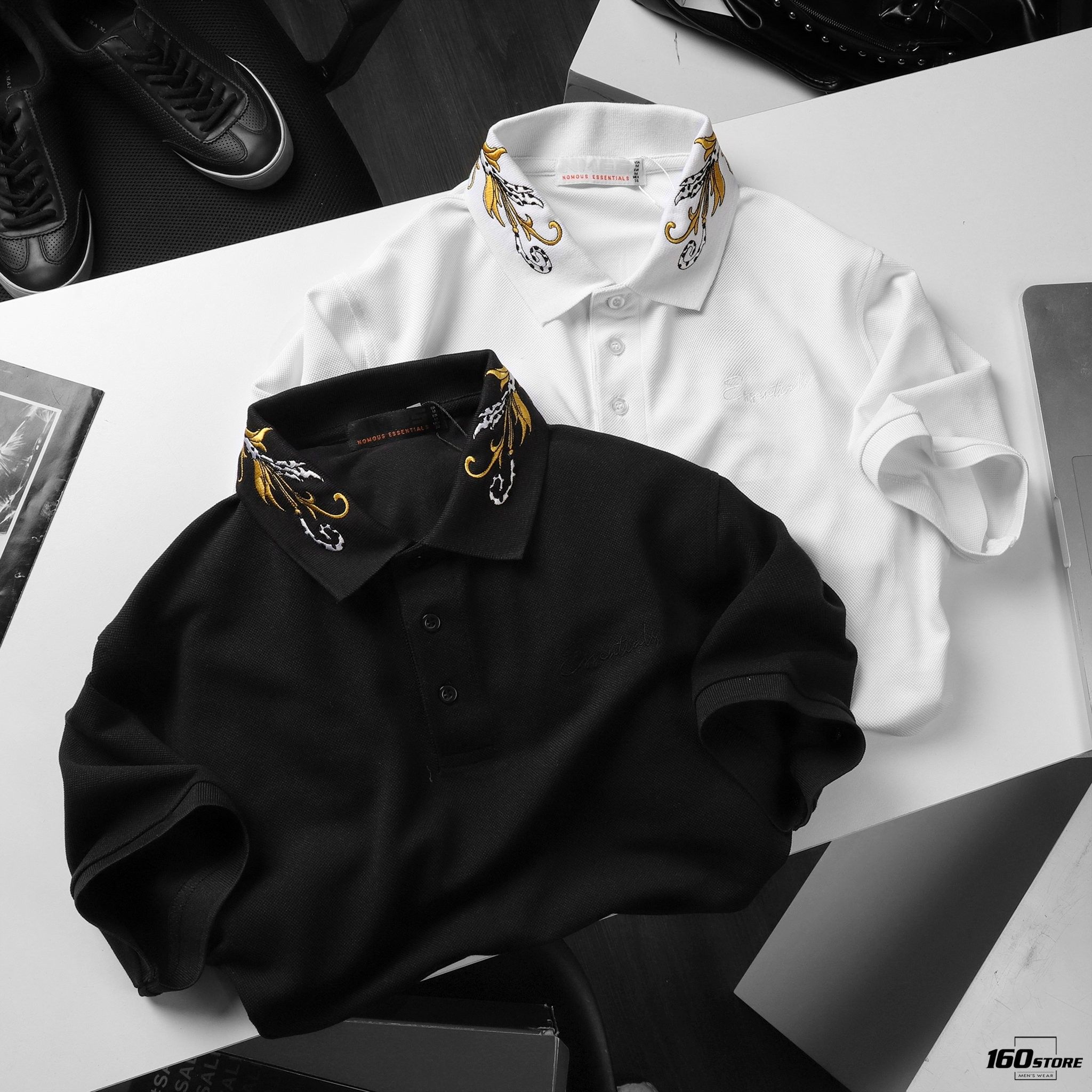 Áo polo NOMOUS ESSENTIALS embroidery collar