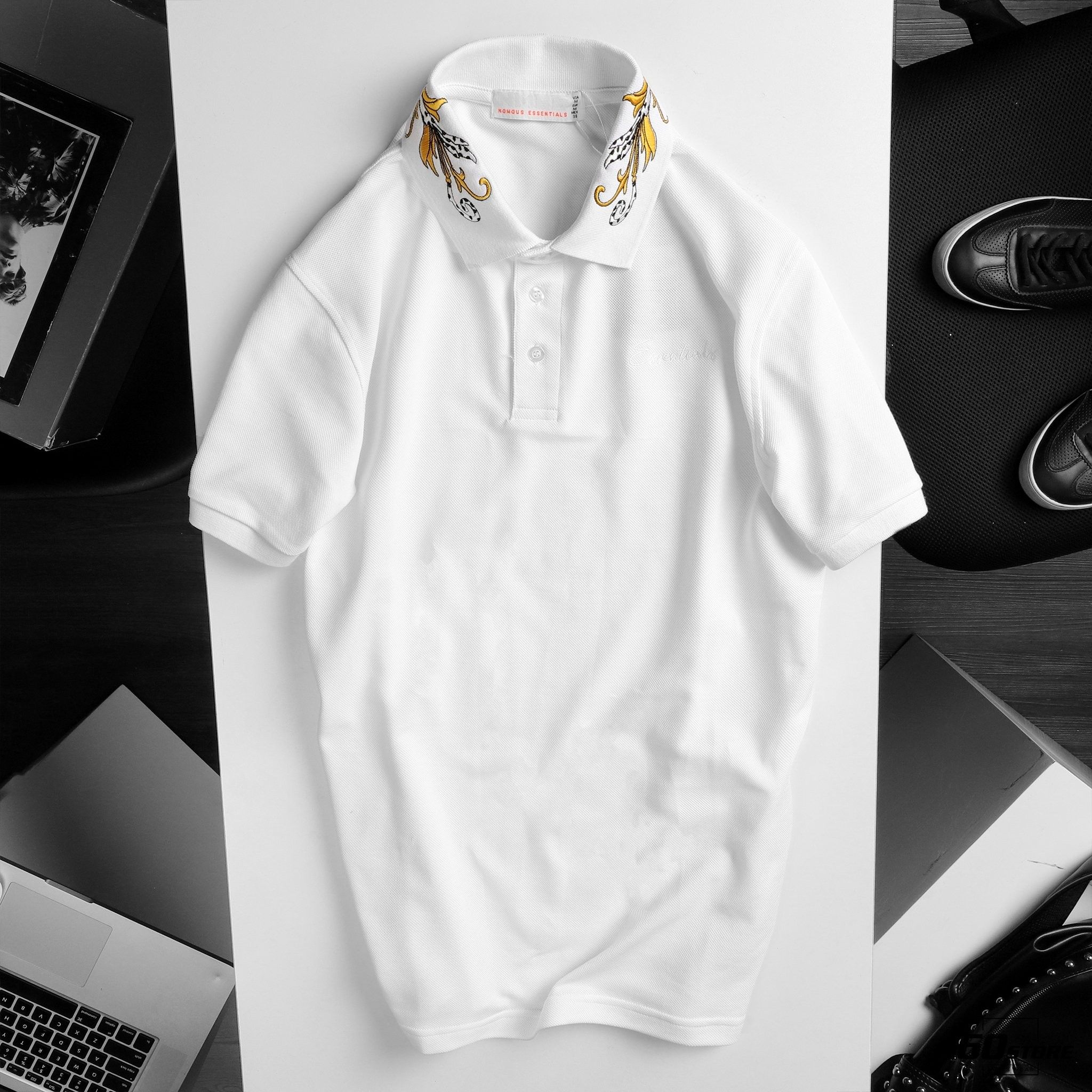 Áo polo NOMOUS ESSENTIALS embroidery collar
