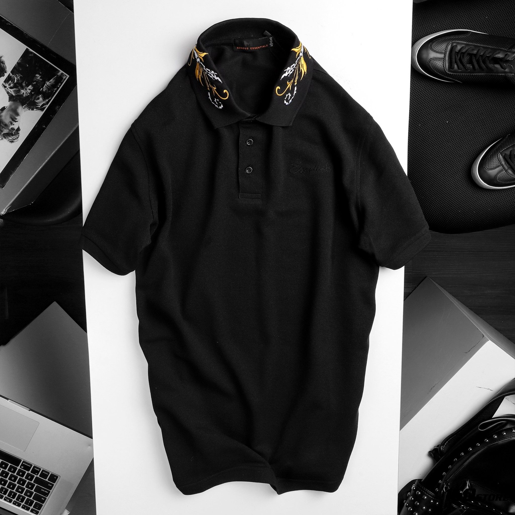 Áo polo NOMOUS ESSENTIALS embroidery collar
