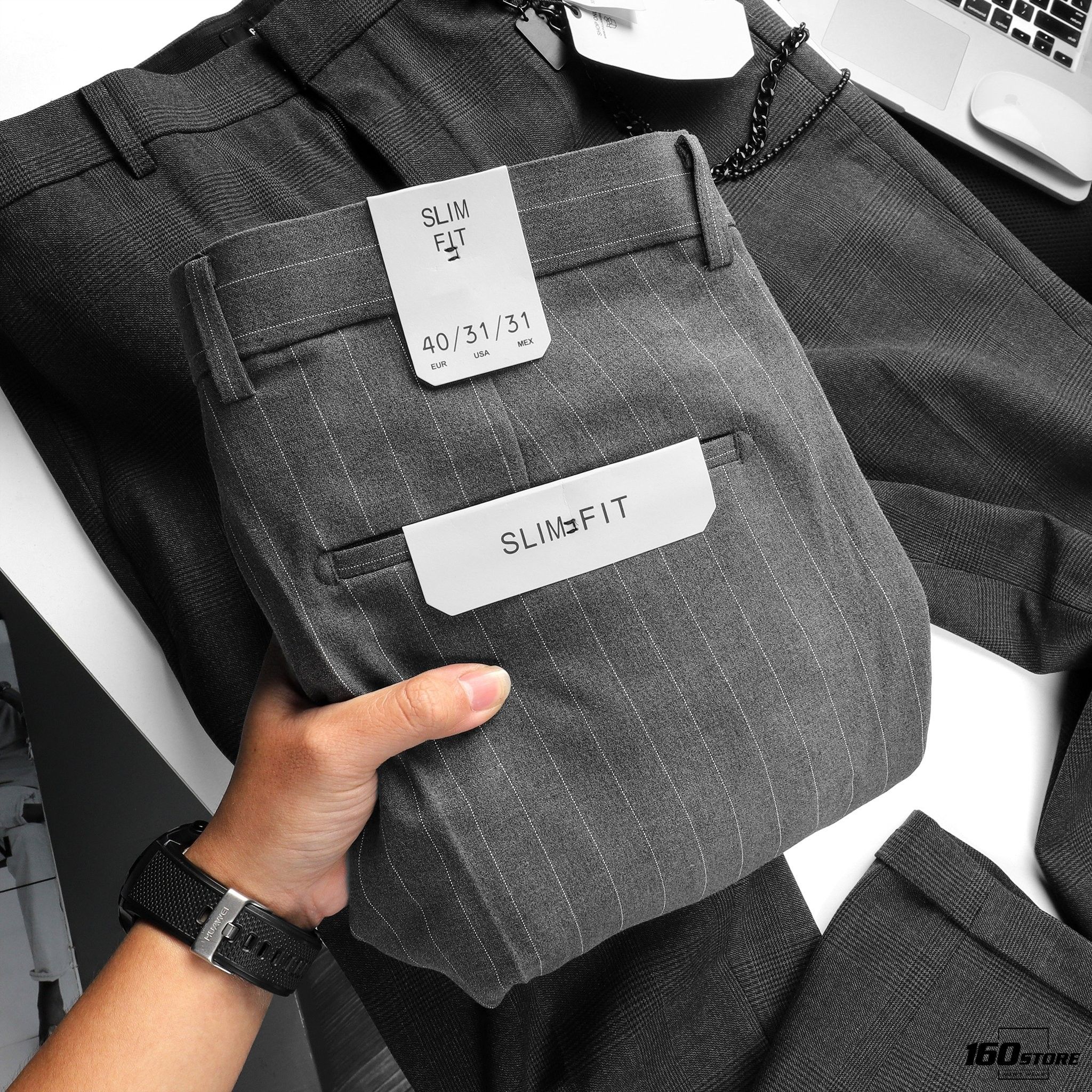 Quần tây P.B w chain slim
