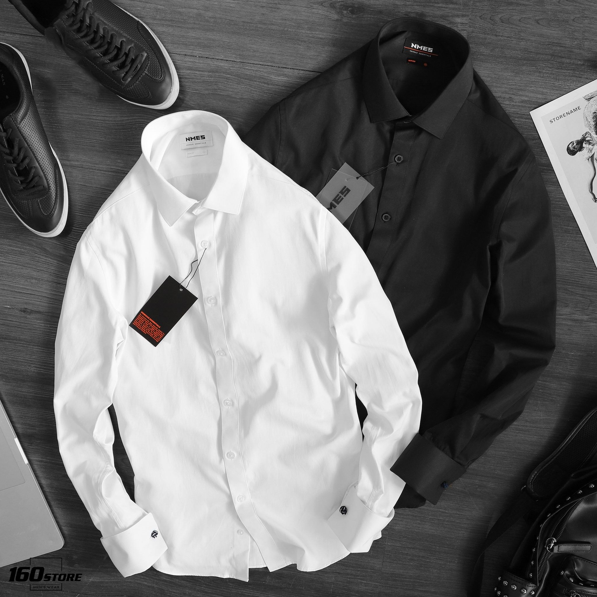 Áo sơmi NOMOUS ESSENTIALS slim fit