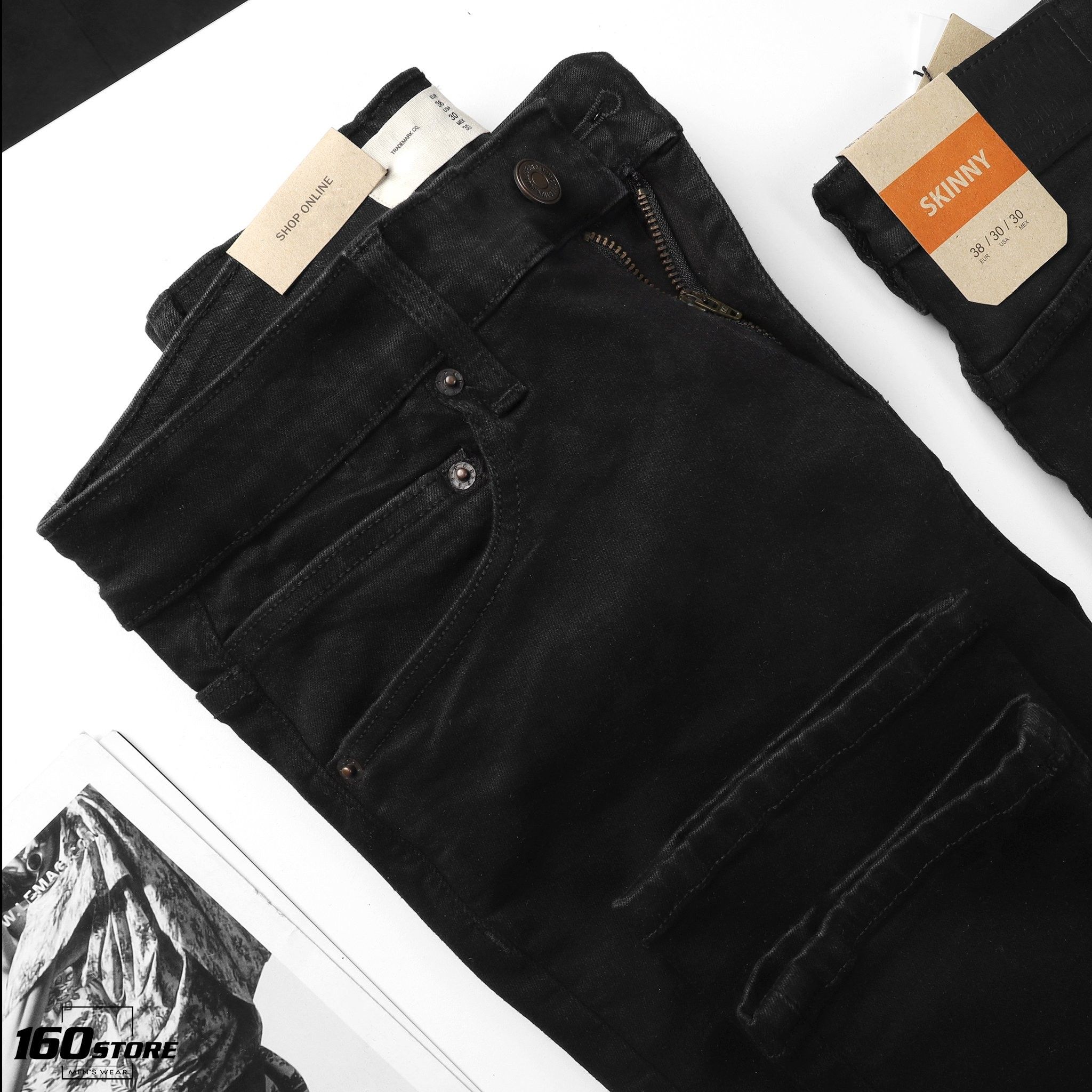 Quần jeans P.B skinny black