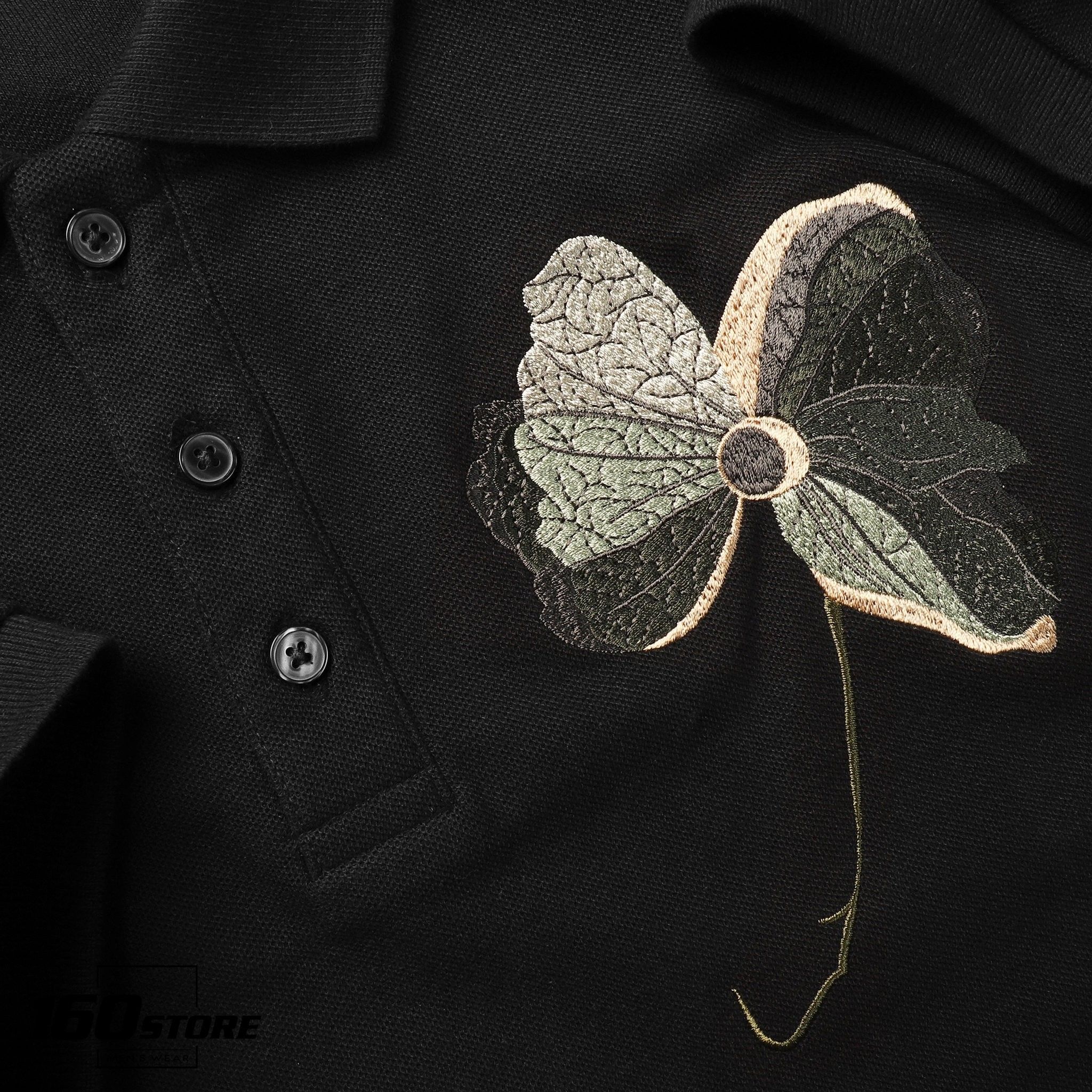 Áo polo NOMOUS ESSENTIALS w Floral embroidery