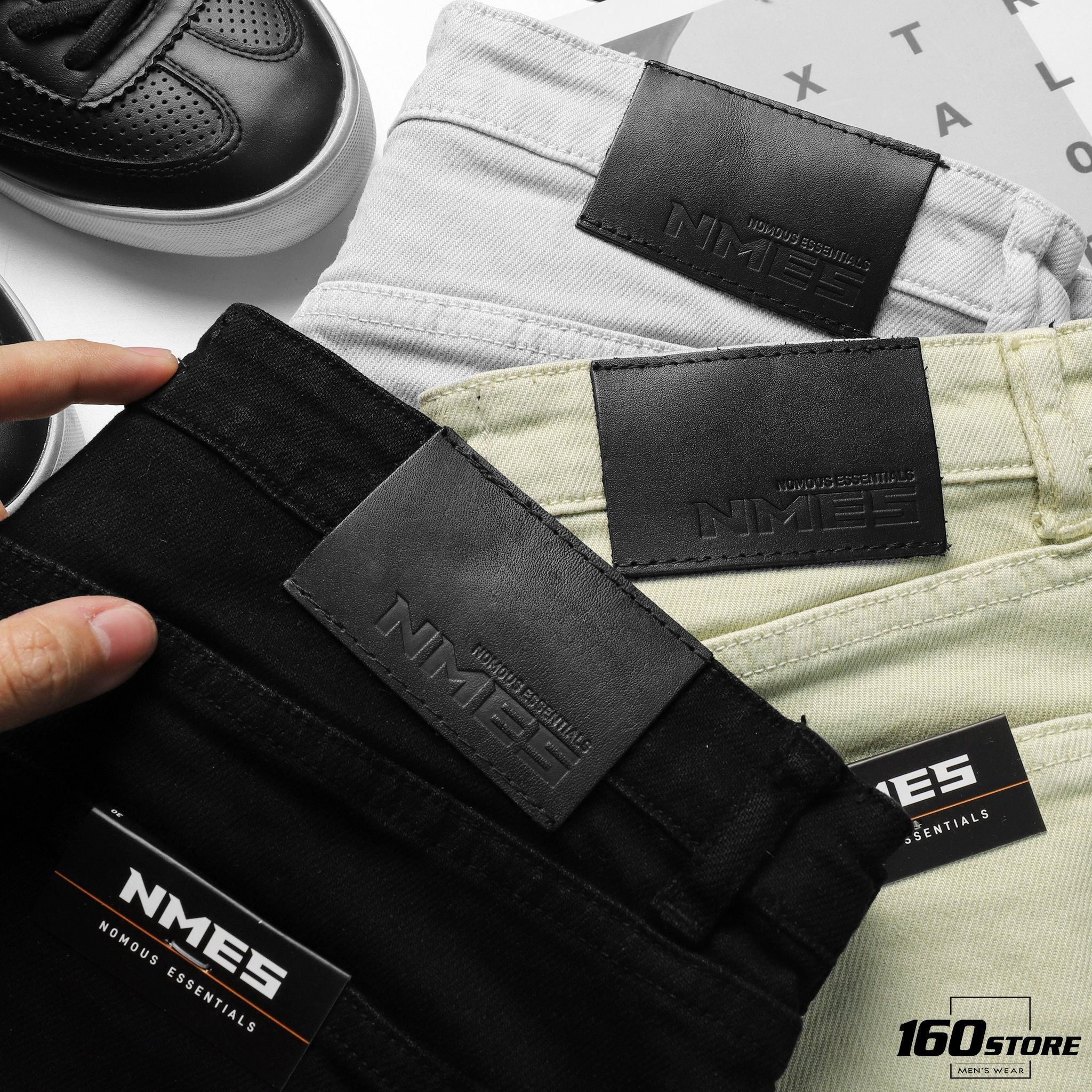 Quần short jeans NOMOUS ESSENTIALS w logo