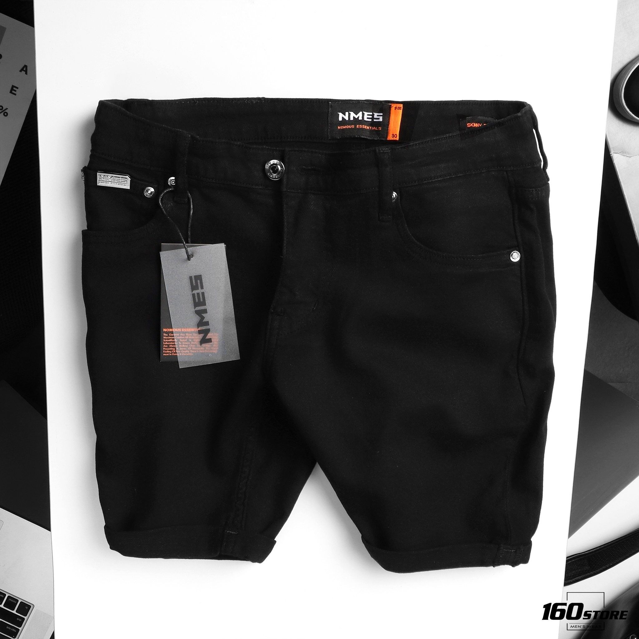 Quần short jeans NOMOUS ESSENTIALS w logo