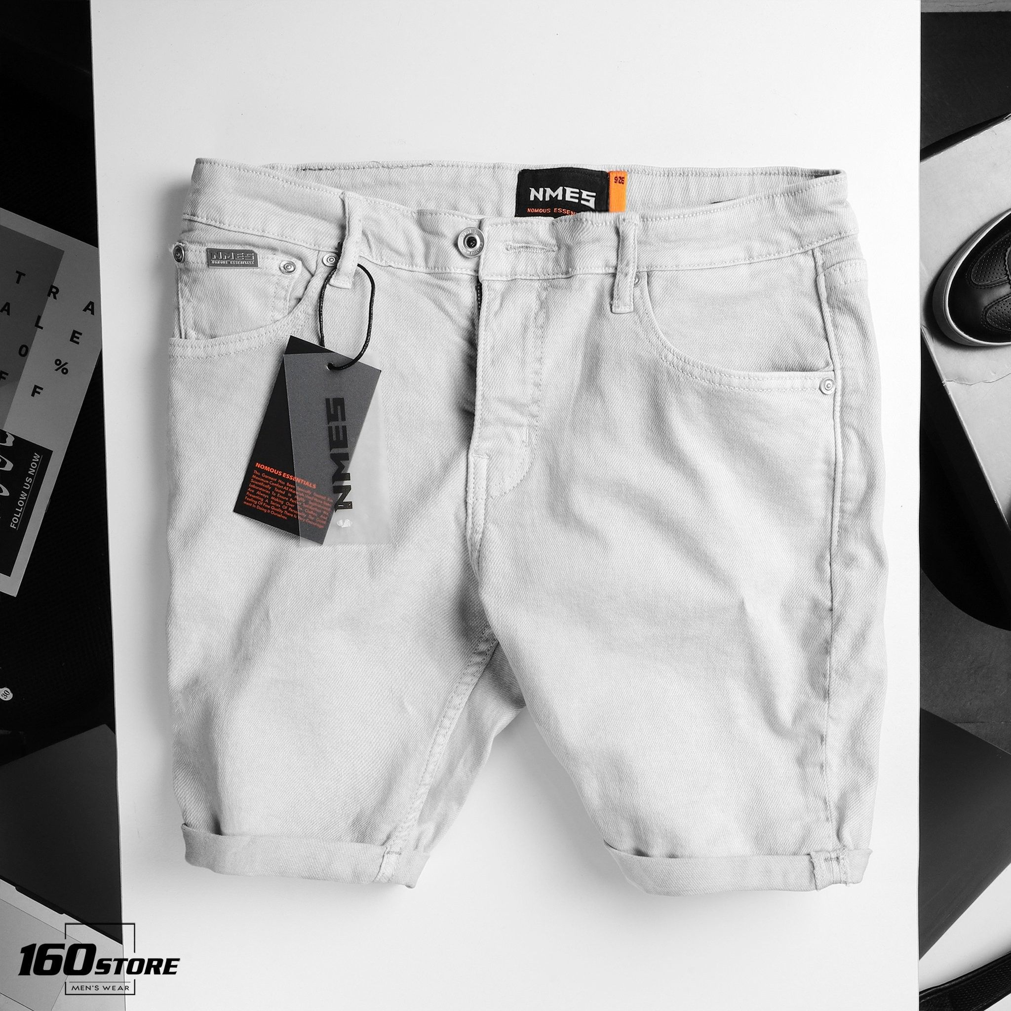 Quần short jeans NOMOUS ESSENTIALS w logo