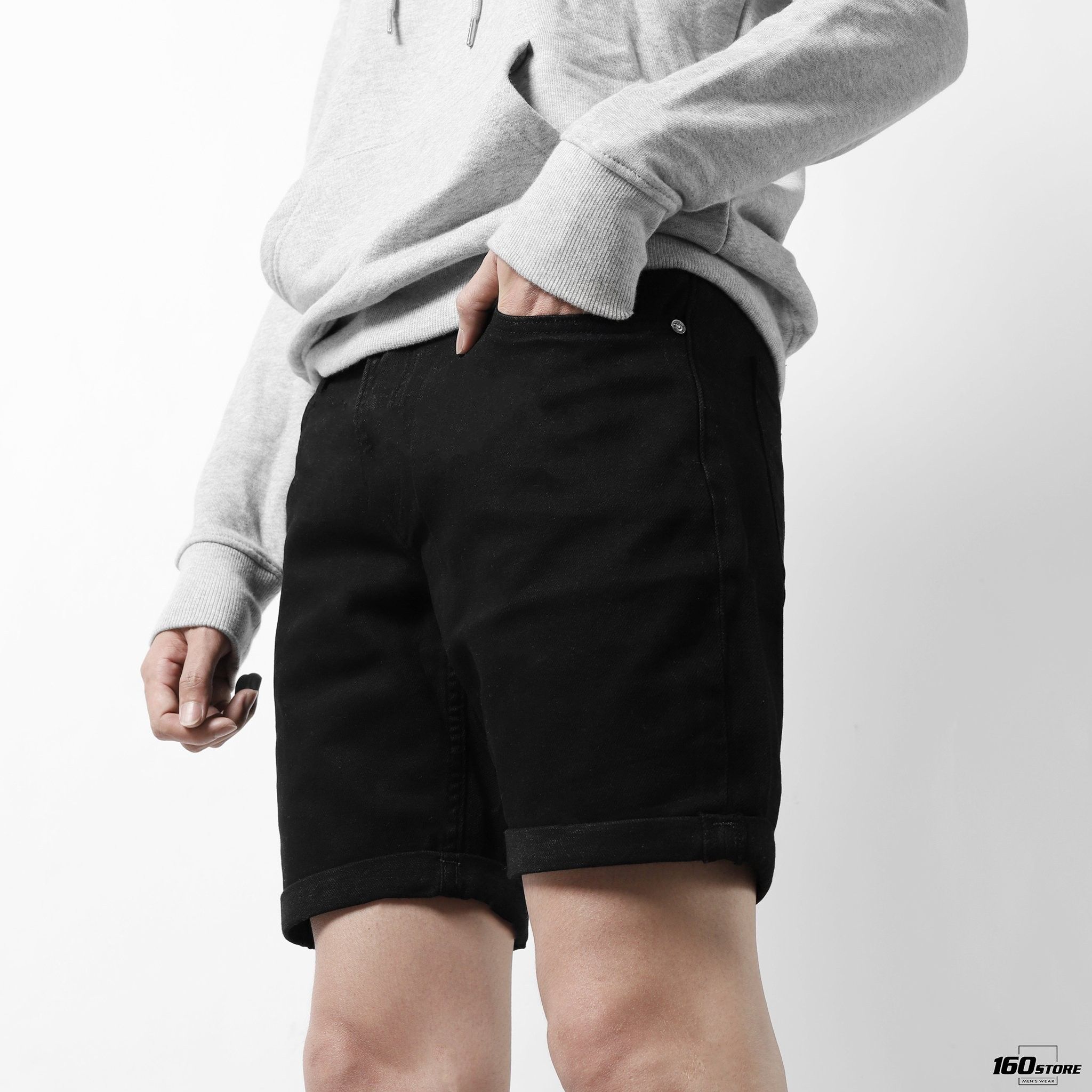 Quần short jeans NOMOUS ESSENTIALS w logo