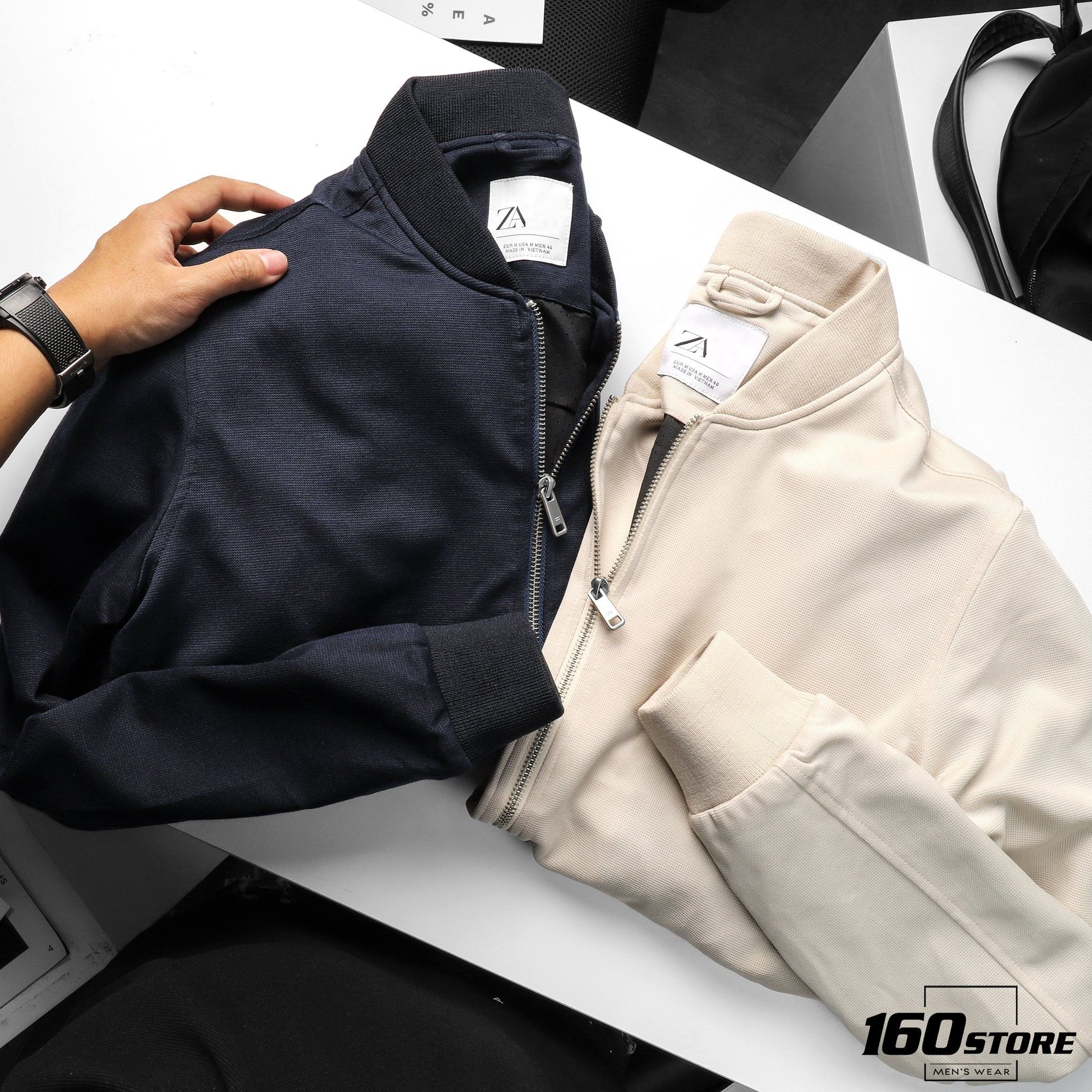 Áo khoác bomber ZRA Poly Texture ss20