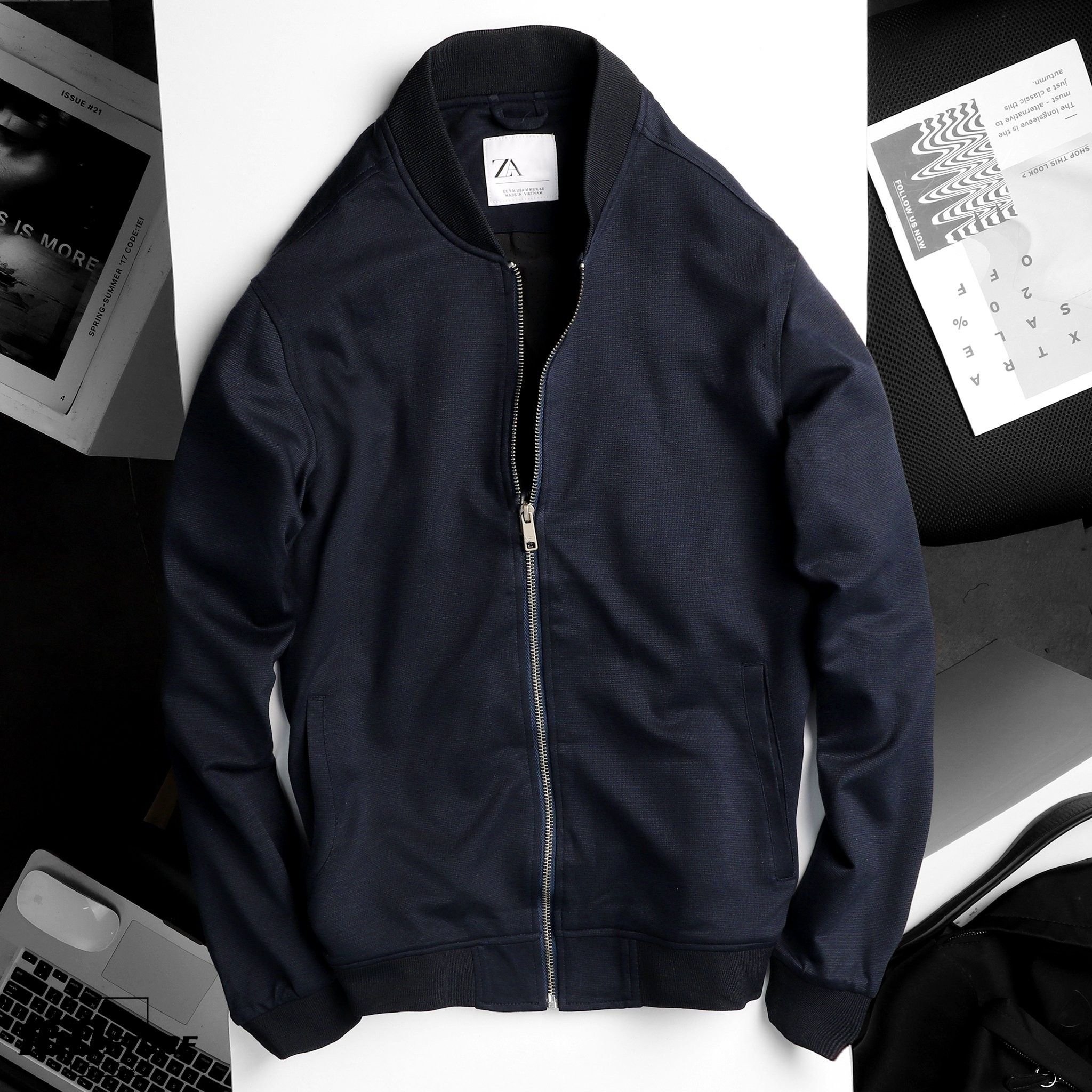 Áo khoác bomber ZRA Poly Texture ss20