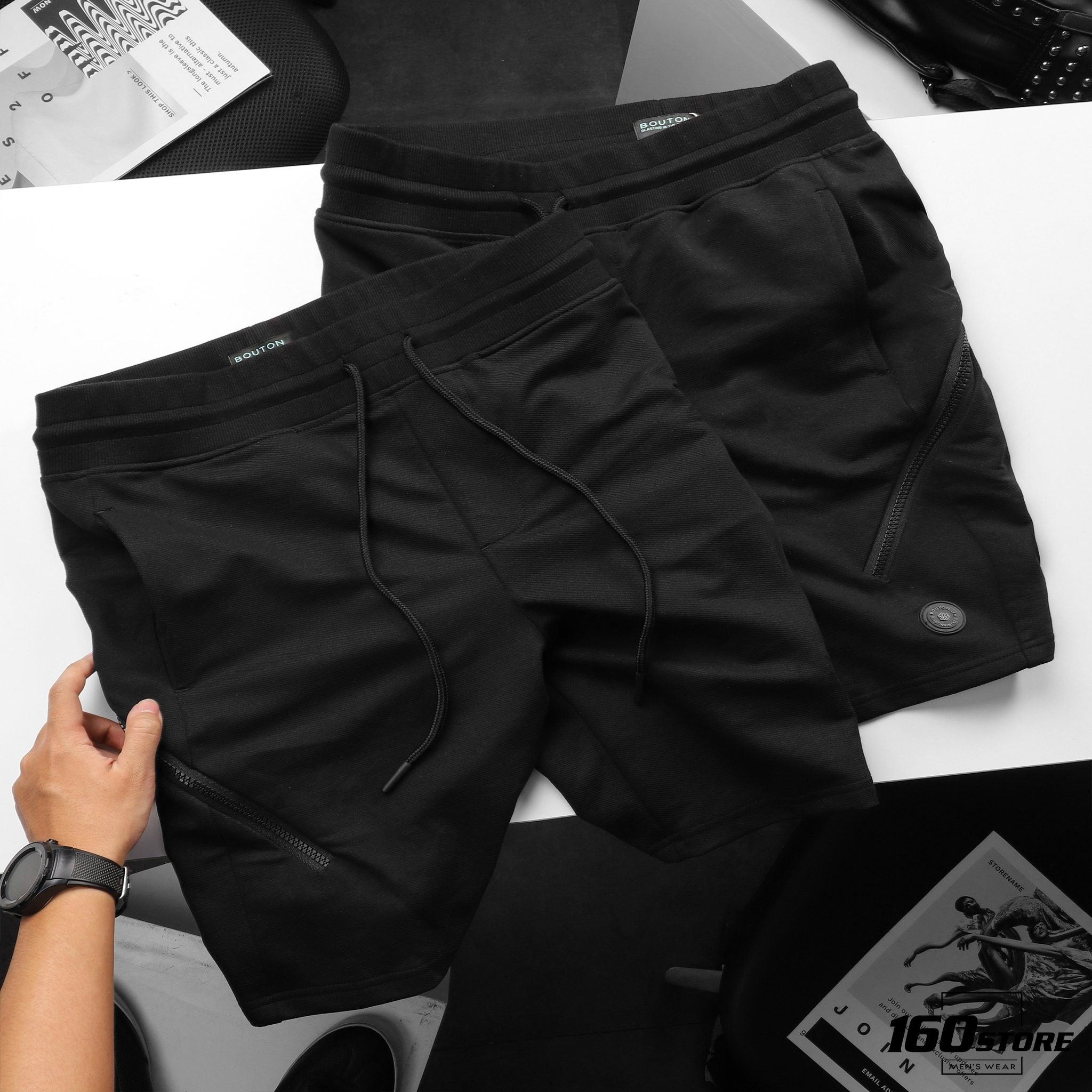 Quần short BOUTON w zipper ss20