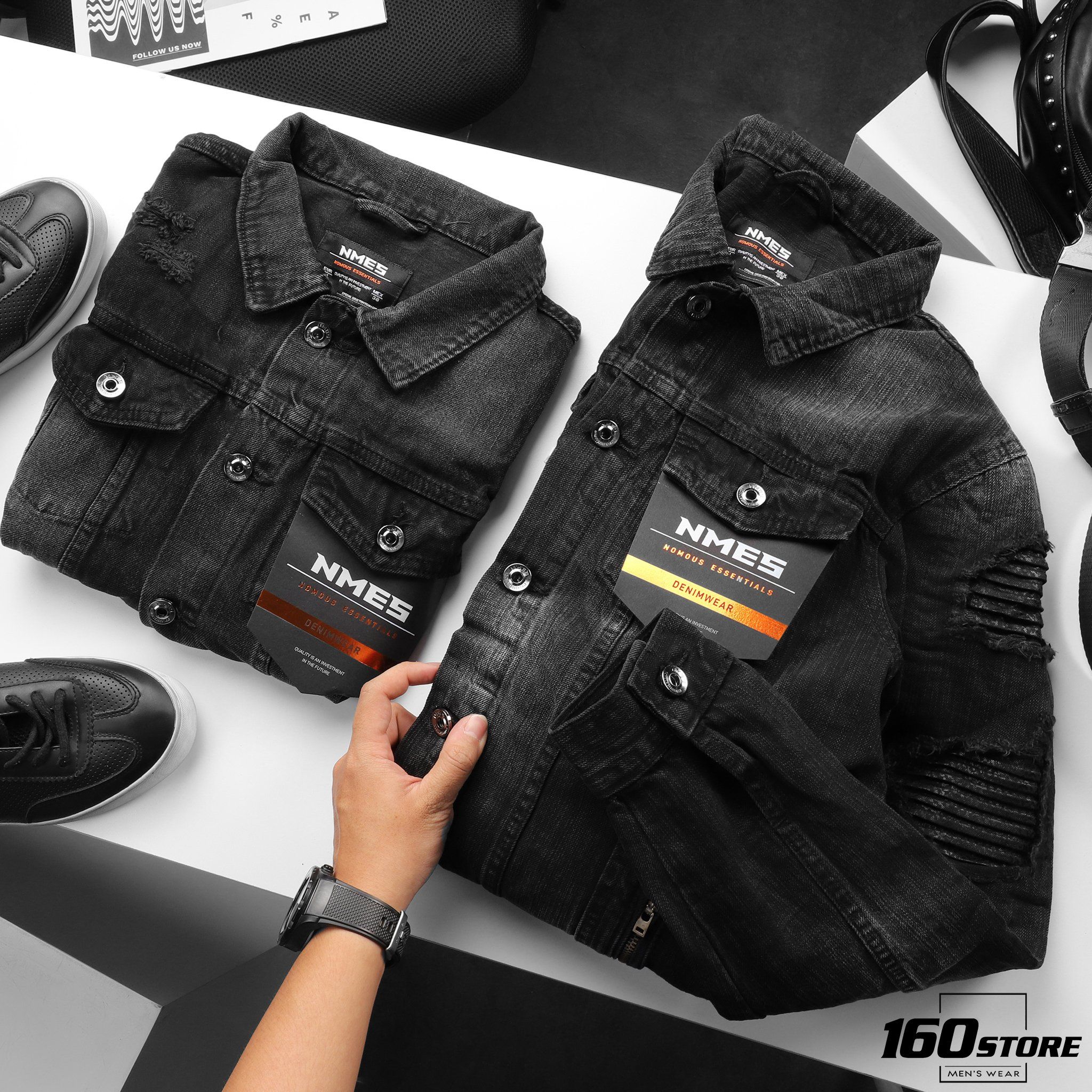 Áo khoác jeans NOMOUS ESSENTIALS black wash