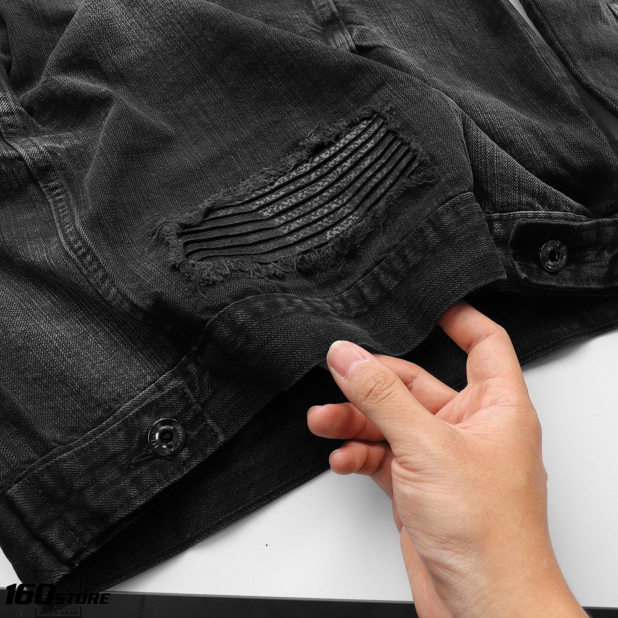 Áo khoác jeans NOMOUS ESSENTIALS black wash