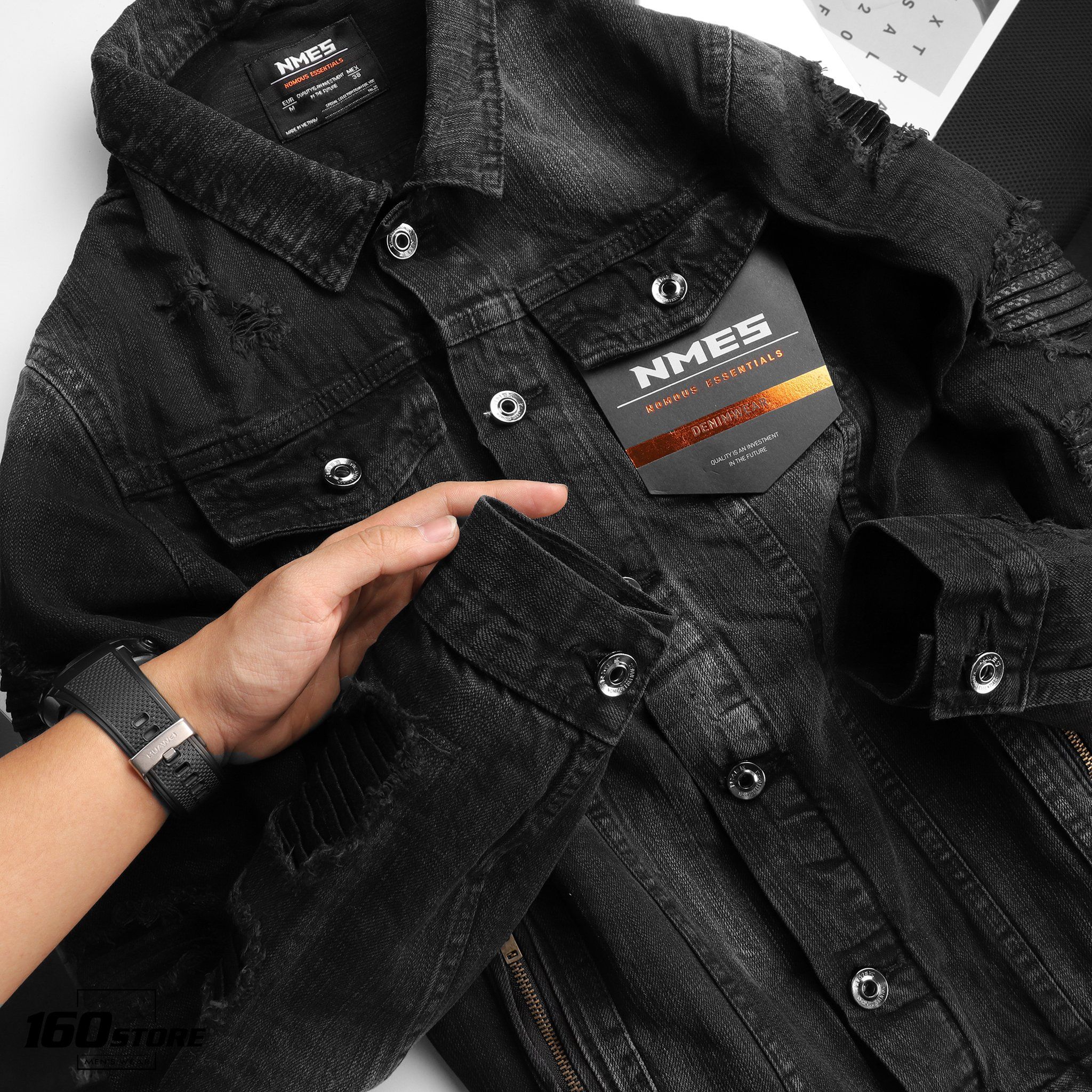 Áo khoác jeans NOMOUS ESSENTIALS black wash