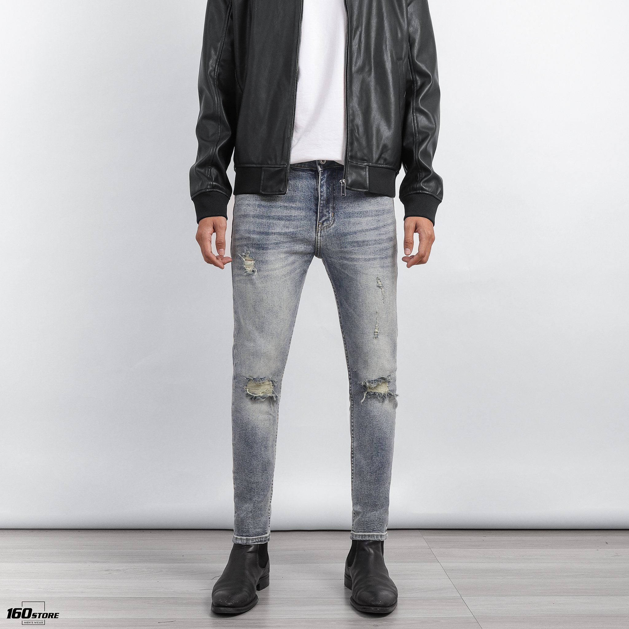 Quần jeans NOMOUS ESSENTIALS Ripped wash