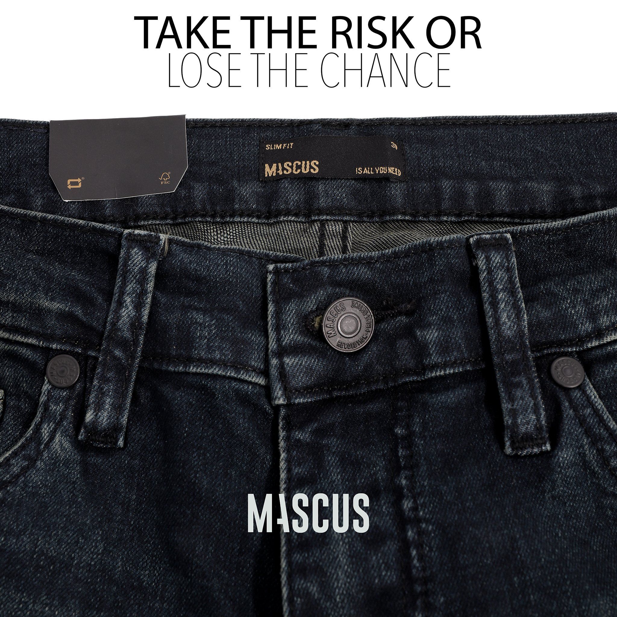 Quần jeans MASCUS dark blue slim