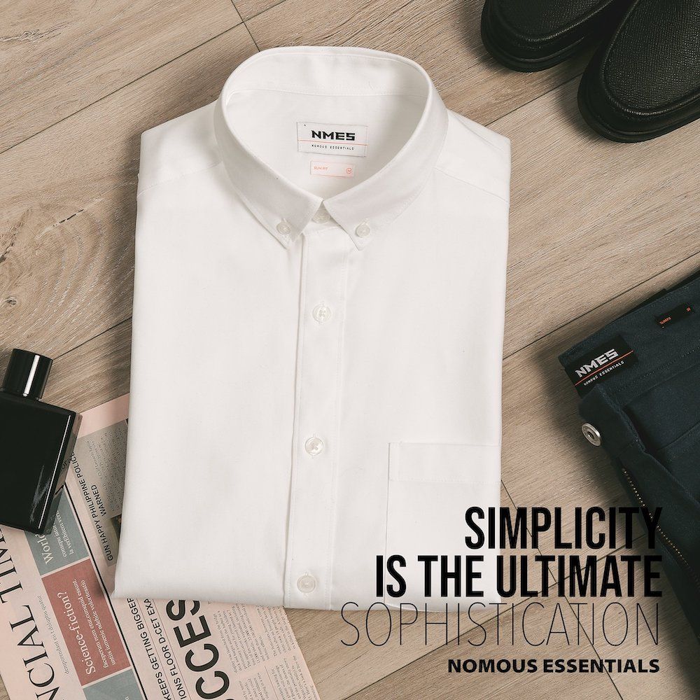 Áo sơmi NOMOUS ESSENTIALS white slim (TN)