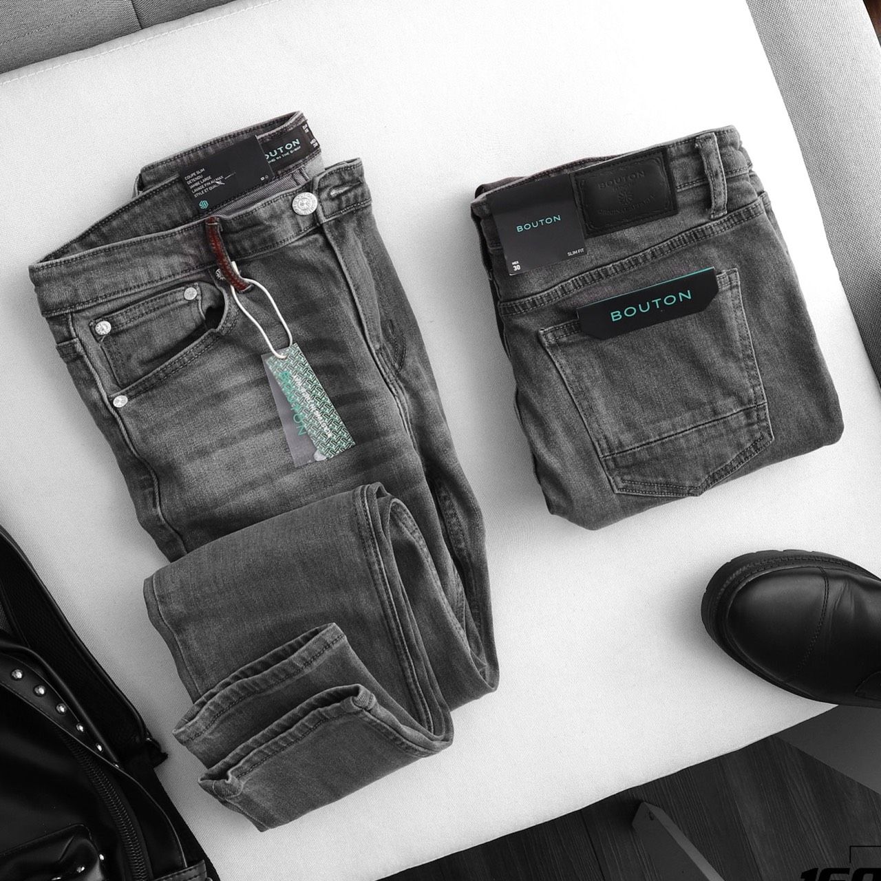 Quần jeans BOUTON Gray wash Skinny