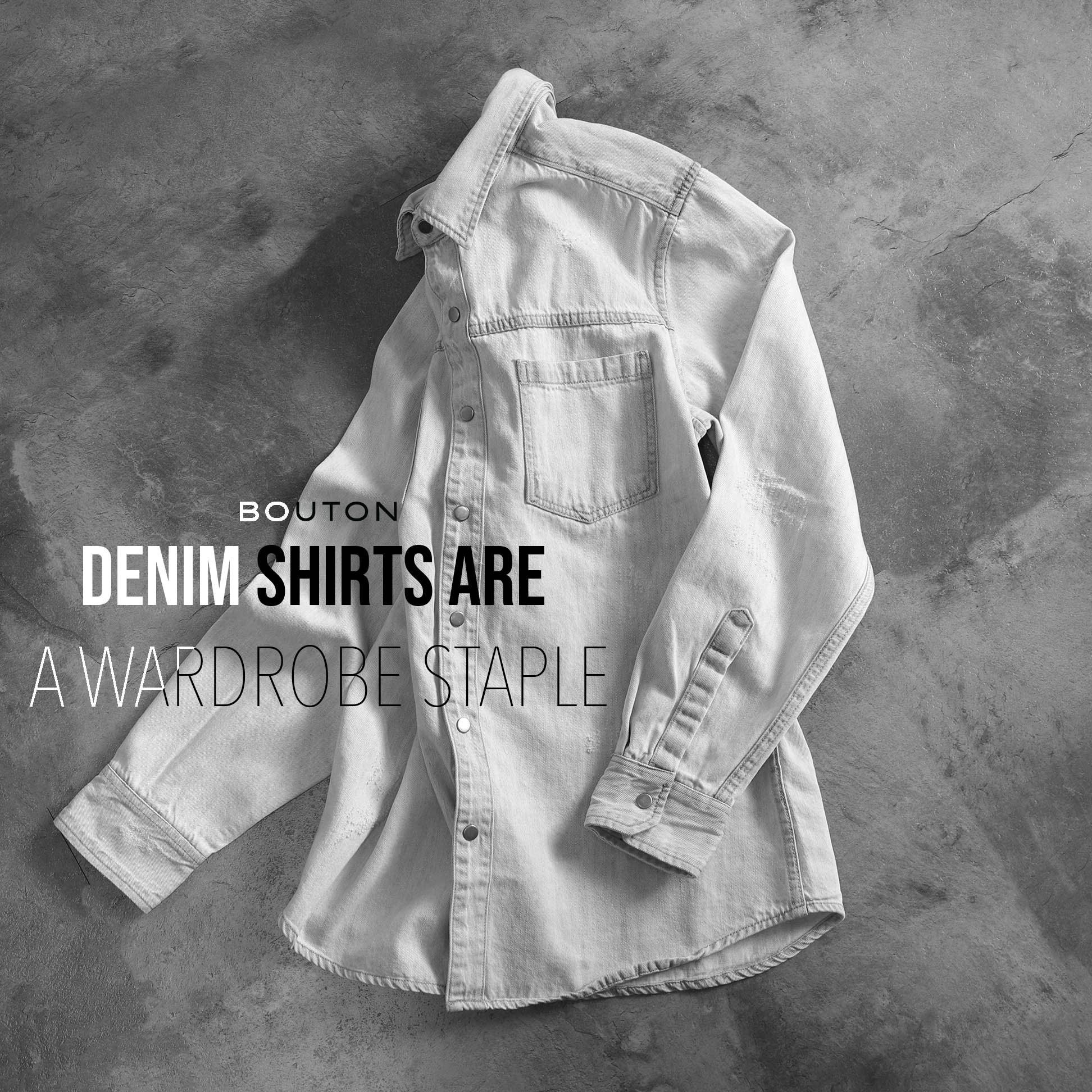 Áo sơmi denim BOUTON basic
