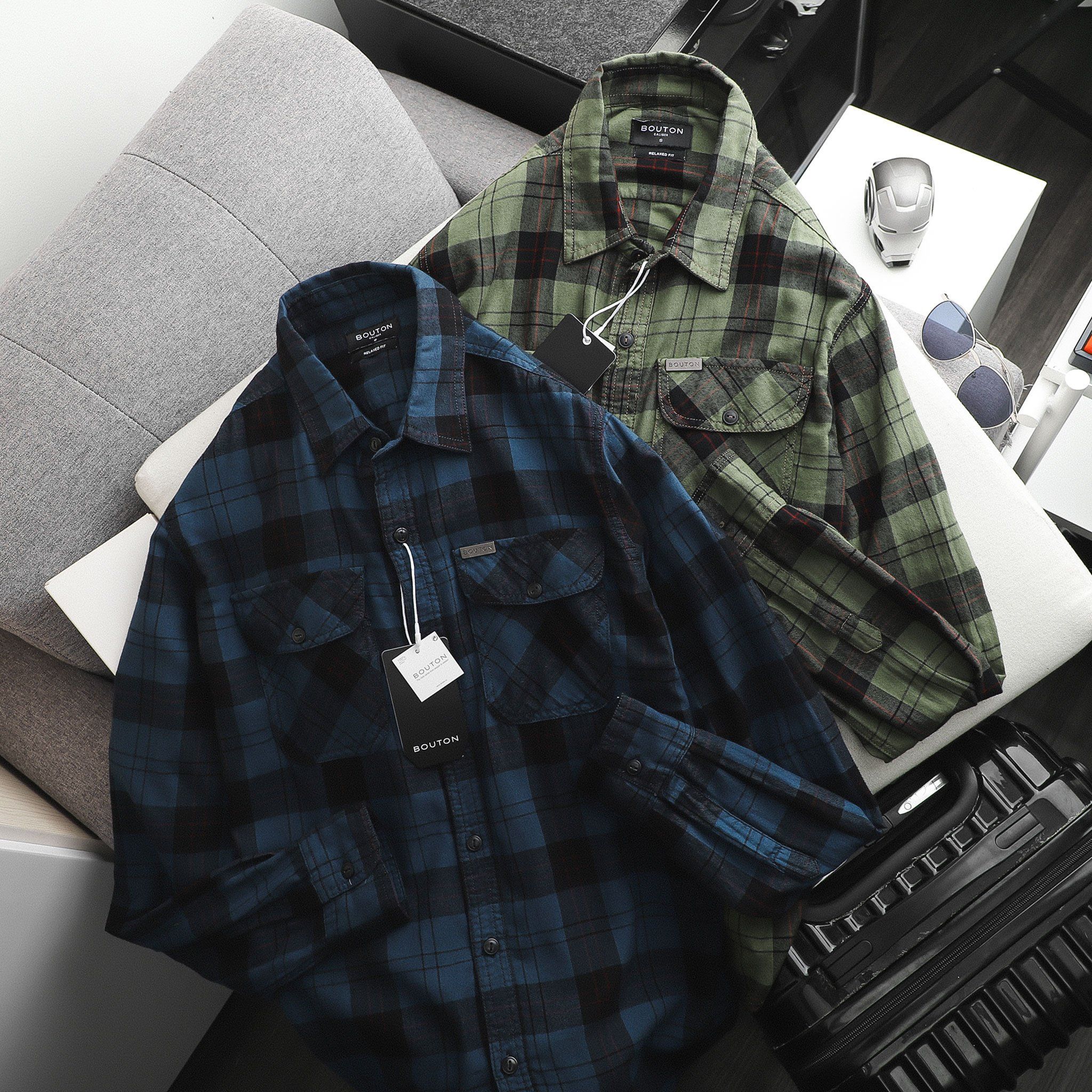 Áo sơmi BOUTON flannel caro