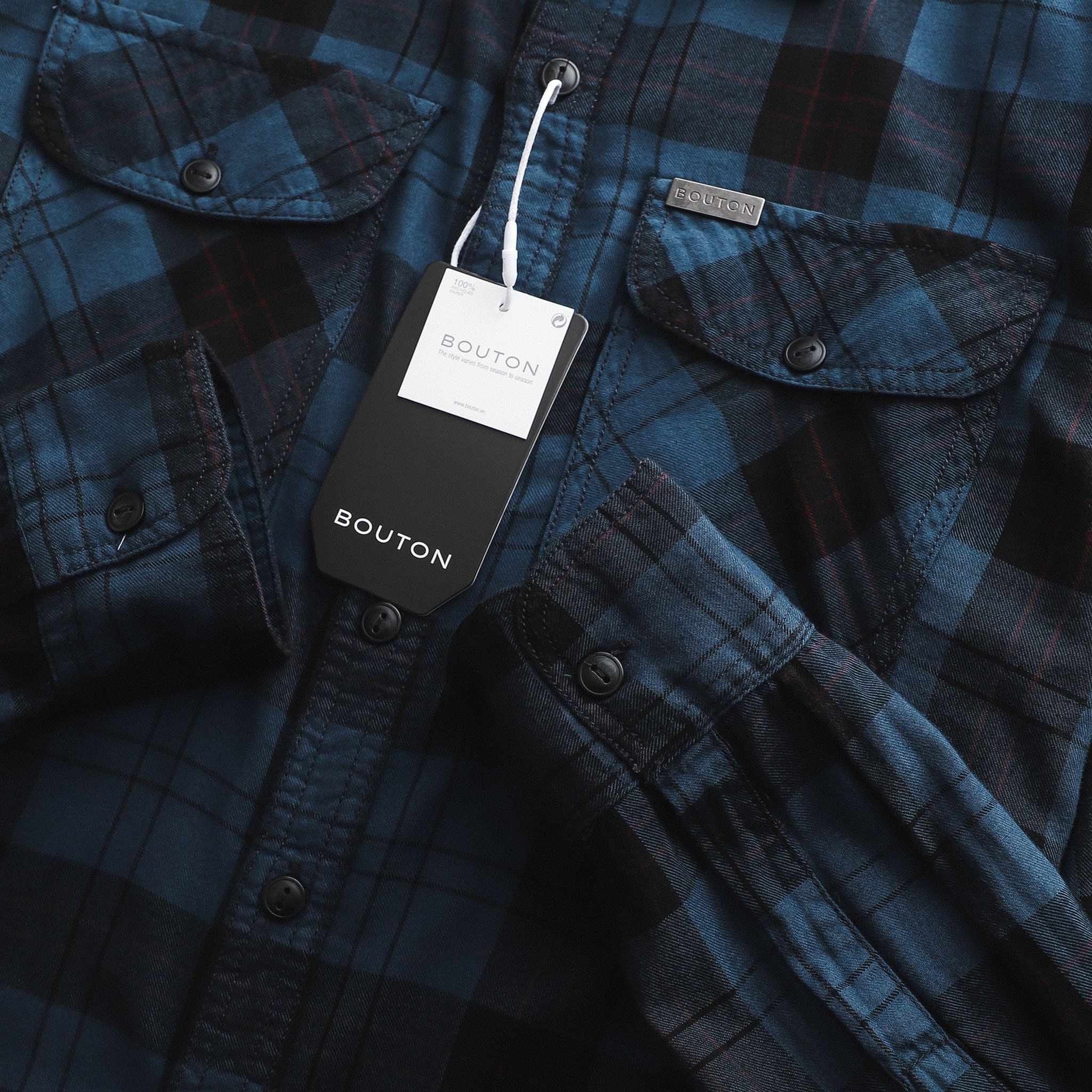 Áo sơmi BOUTON flannel caro
