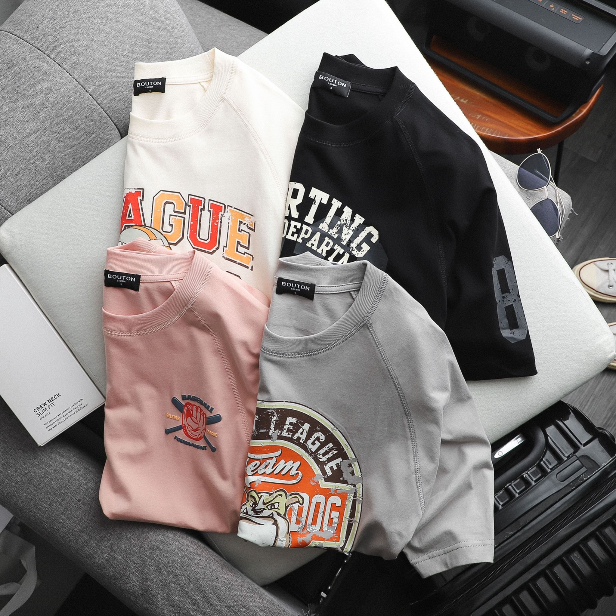 Áo Thun BOUTON Raglan Athletic College