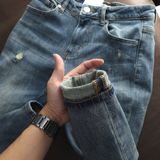 Quần Jean Nam ICONDENIM Mid Blue Wash Distressed