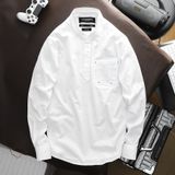 Áo Sơ Mi Nam  ICONDENIM Cotton Linen Henley Long-Sleeve Casual Shirts