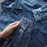 Áo Sơmi Denim Wash ICONDENIM Vertical Stripes Blue