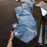 Quần Jean Nam ICONDENIM Skinny Blue Wash Ripped