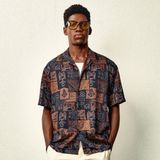 Áo Sơ Mi Nam Cuban ICONDENIM Abstract Ethnic