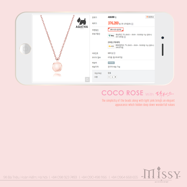 Agatha paris clearance coco rose necklace