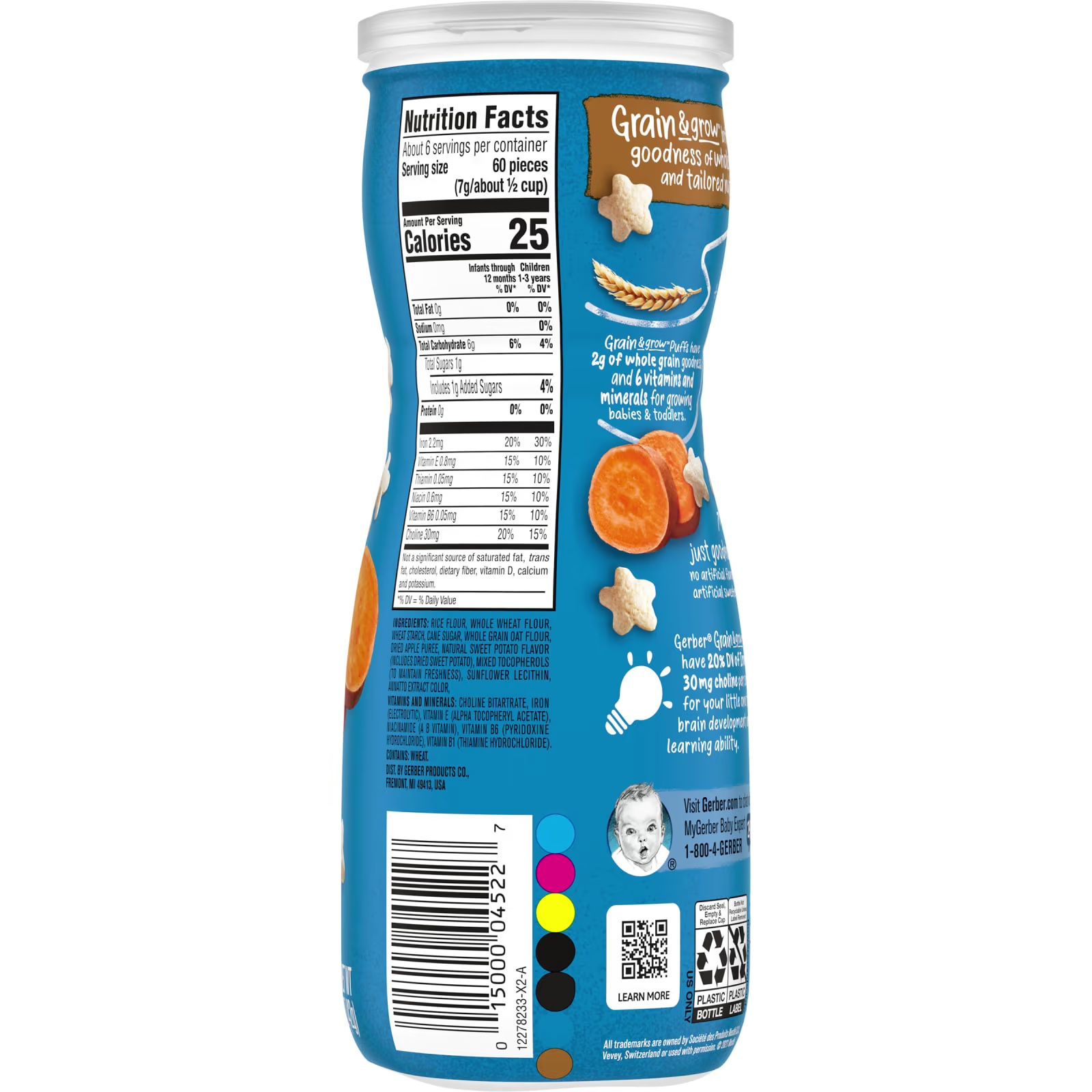BÁNH ĂN DẶM GERBER PUFFS (42G) - VỊ KHOAI LANG