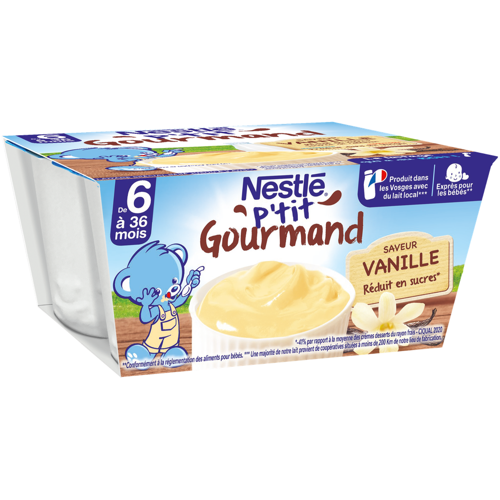 Váng Sữa Nestlé P'tit Gourmand Vị Vani Cho Bé Từ 6M+