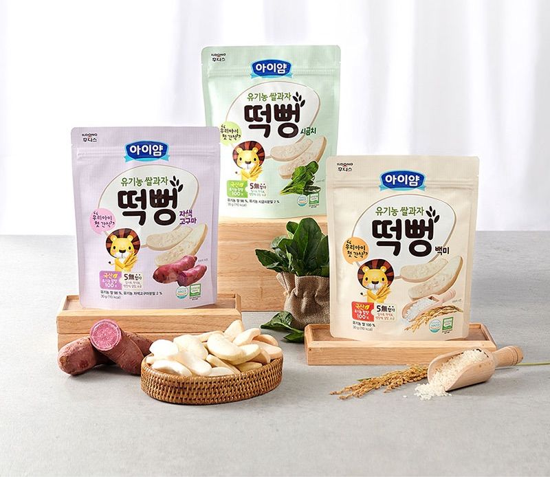 Bánh Gạo Thanh Dẹt Hữu Cơ Hàn Quốc ILDONG AYIYUM 30g (6M+)