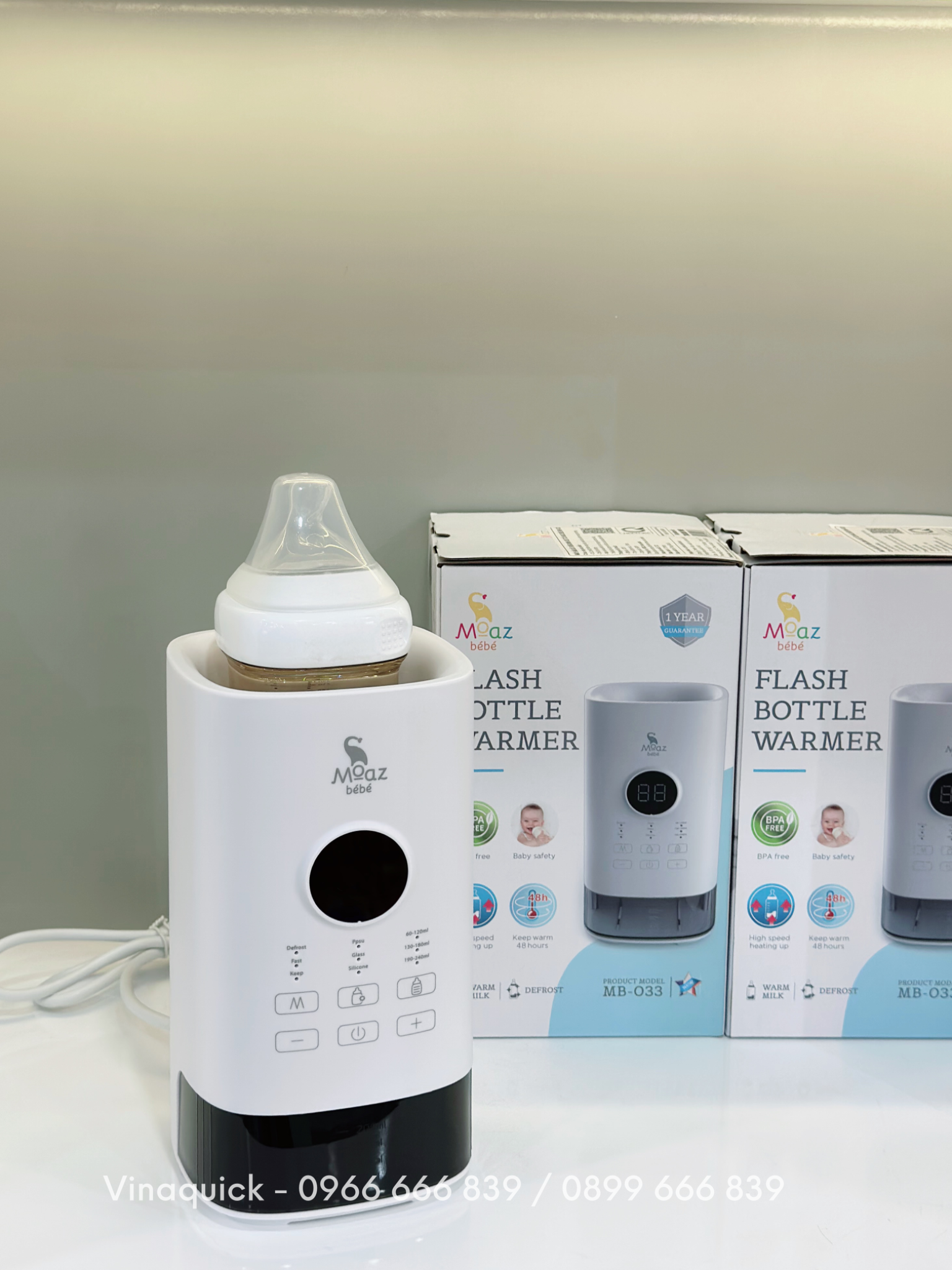 Máy hâm sữa thông minh siêu tốc Moaz BéBé MB-033