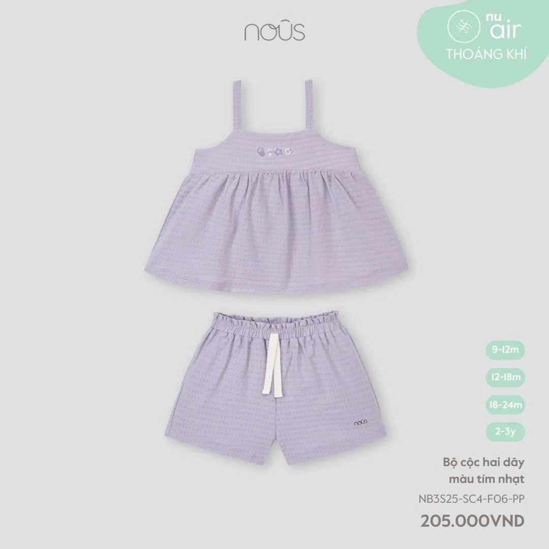 Bộ cộc hai dây màu tím nhạt Nous