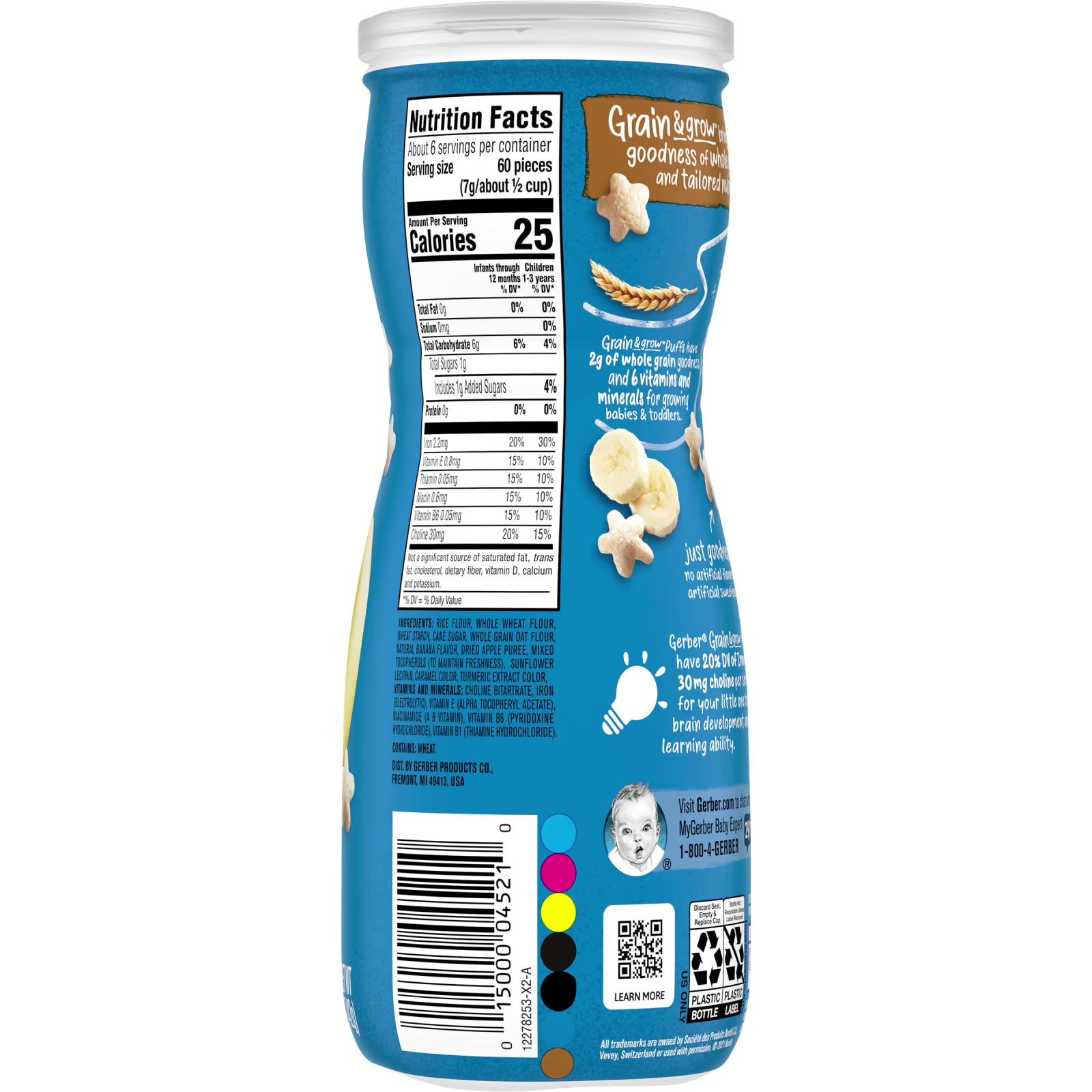 BÁNH ĂN DẶM GERBER PUFFS (42G) - VỊ CHUỐI