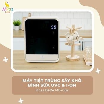Máy tiệt trùng sấy khô bình sữa UVC & I-ON Moaz BéBé MB-082